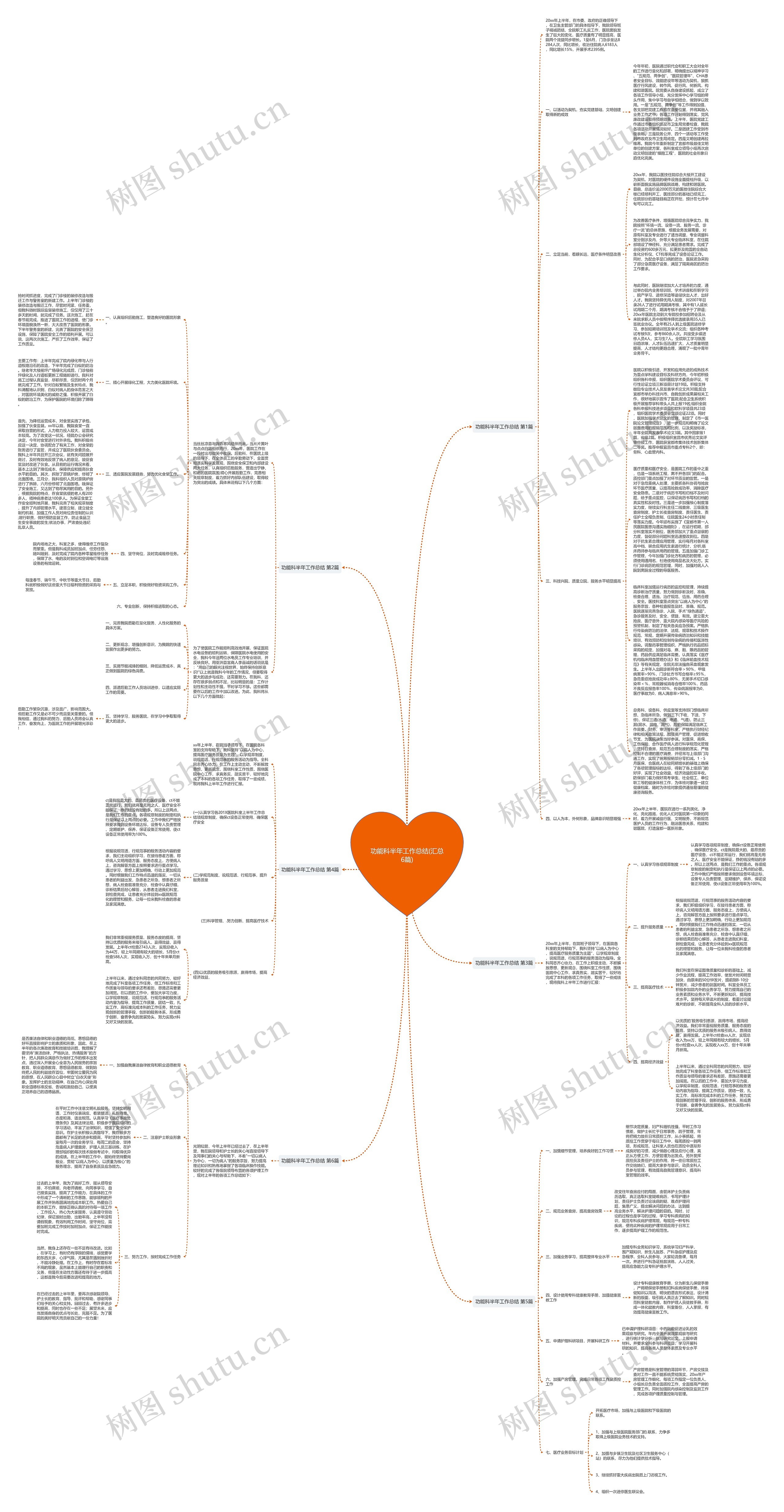 功能科半年工作总结(汇总6篇)思维导图