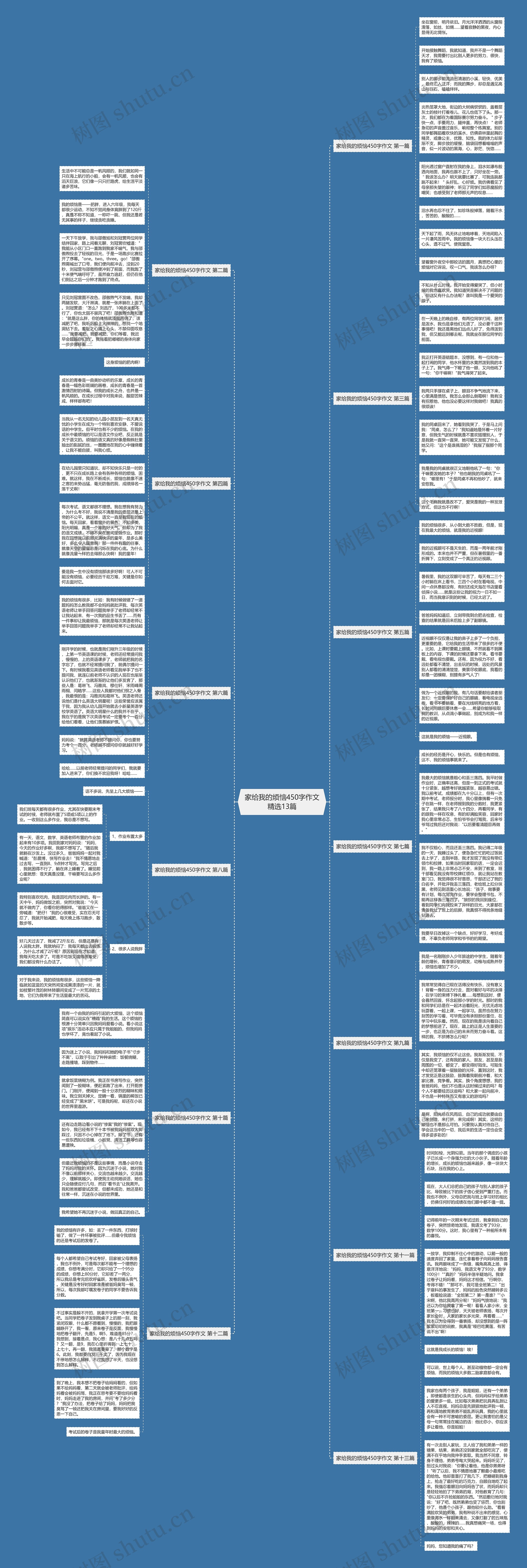 家给我的烦恼450字作文精选13篇思维导图