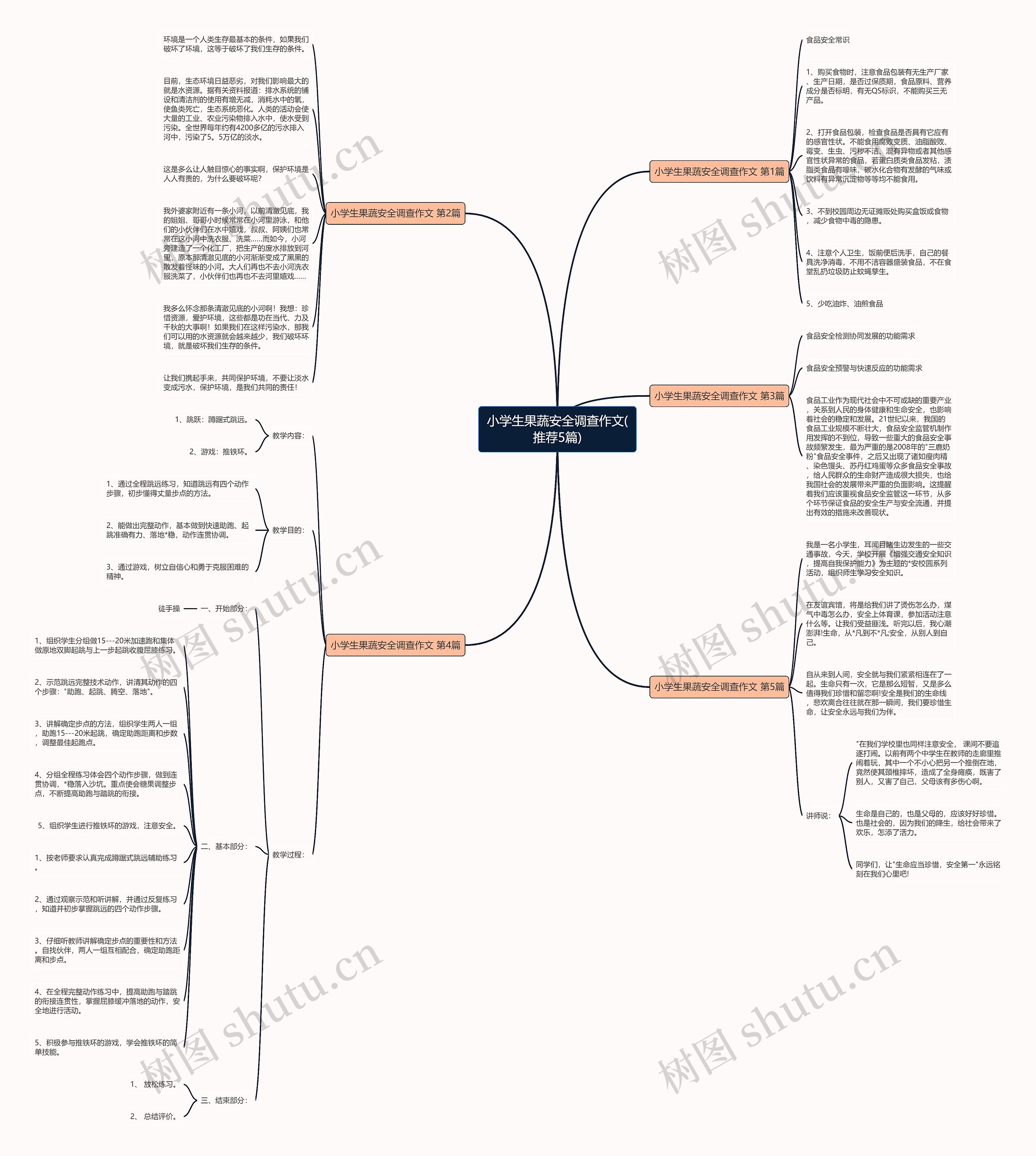小学生果蔬安全调查作文(推荐5篇)思维导图