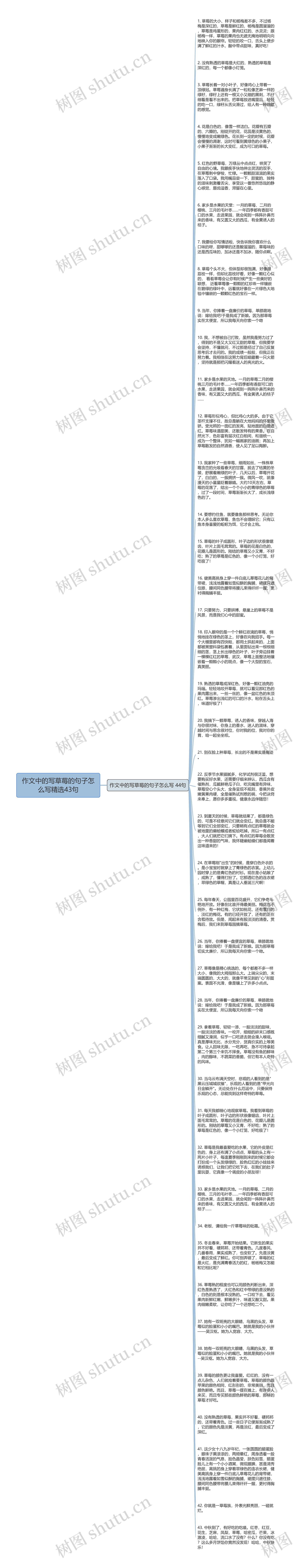 作文中的写草莓的句子怎么写精选43句思维导图