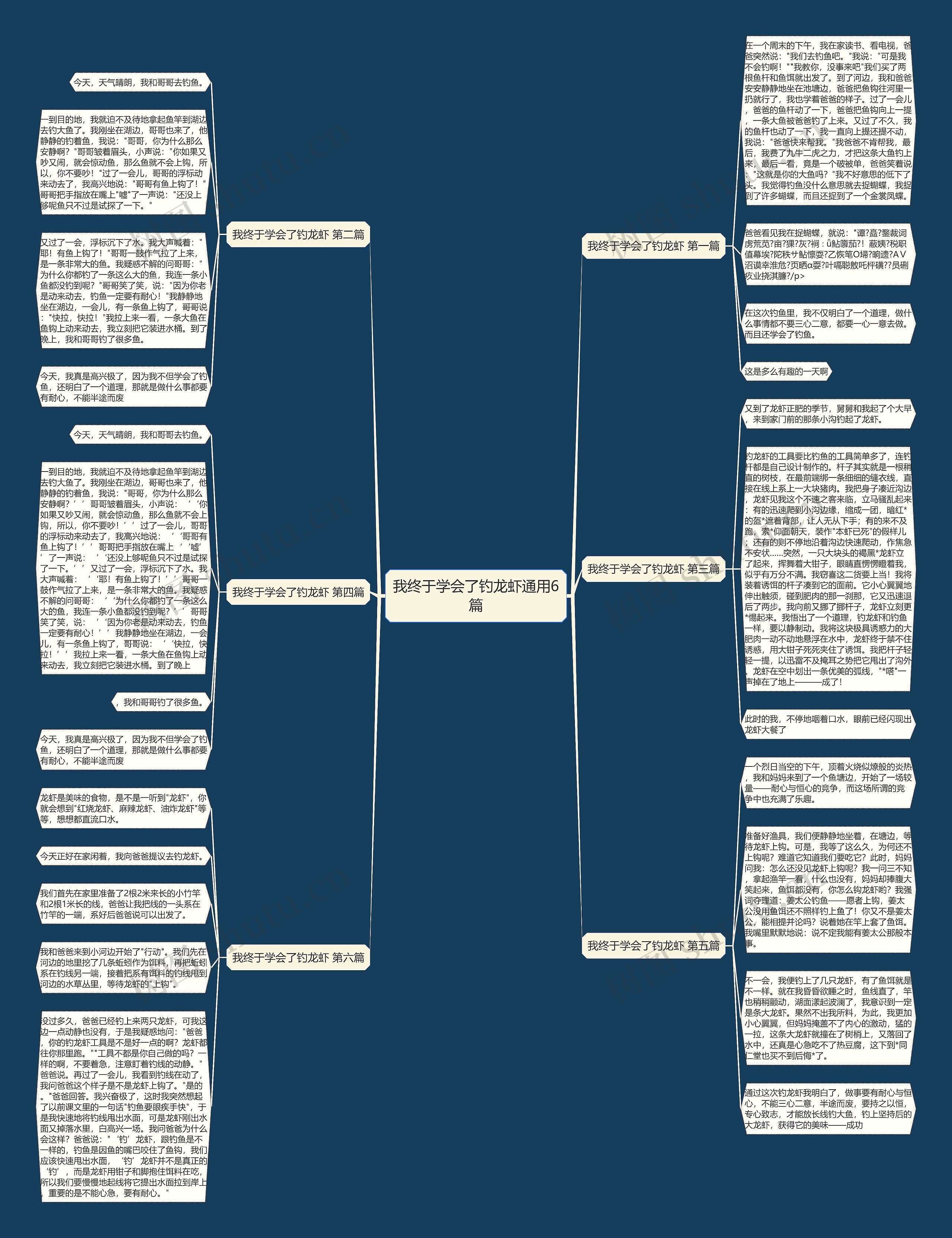 我终于学会了钓龙虾通用6篇思维导图