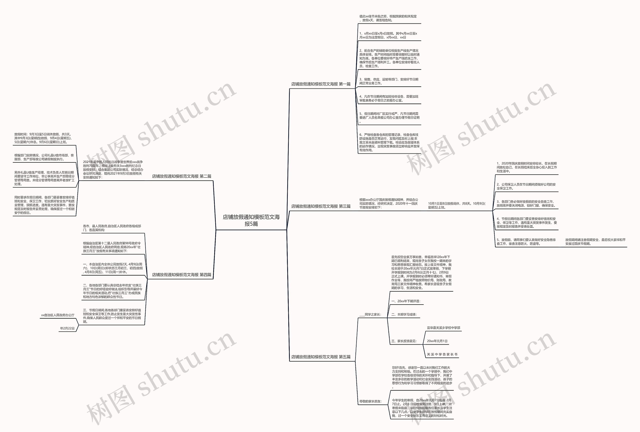 店铺放假通知模板范文海报5篇 店铺放假通知模板范文海报5篇