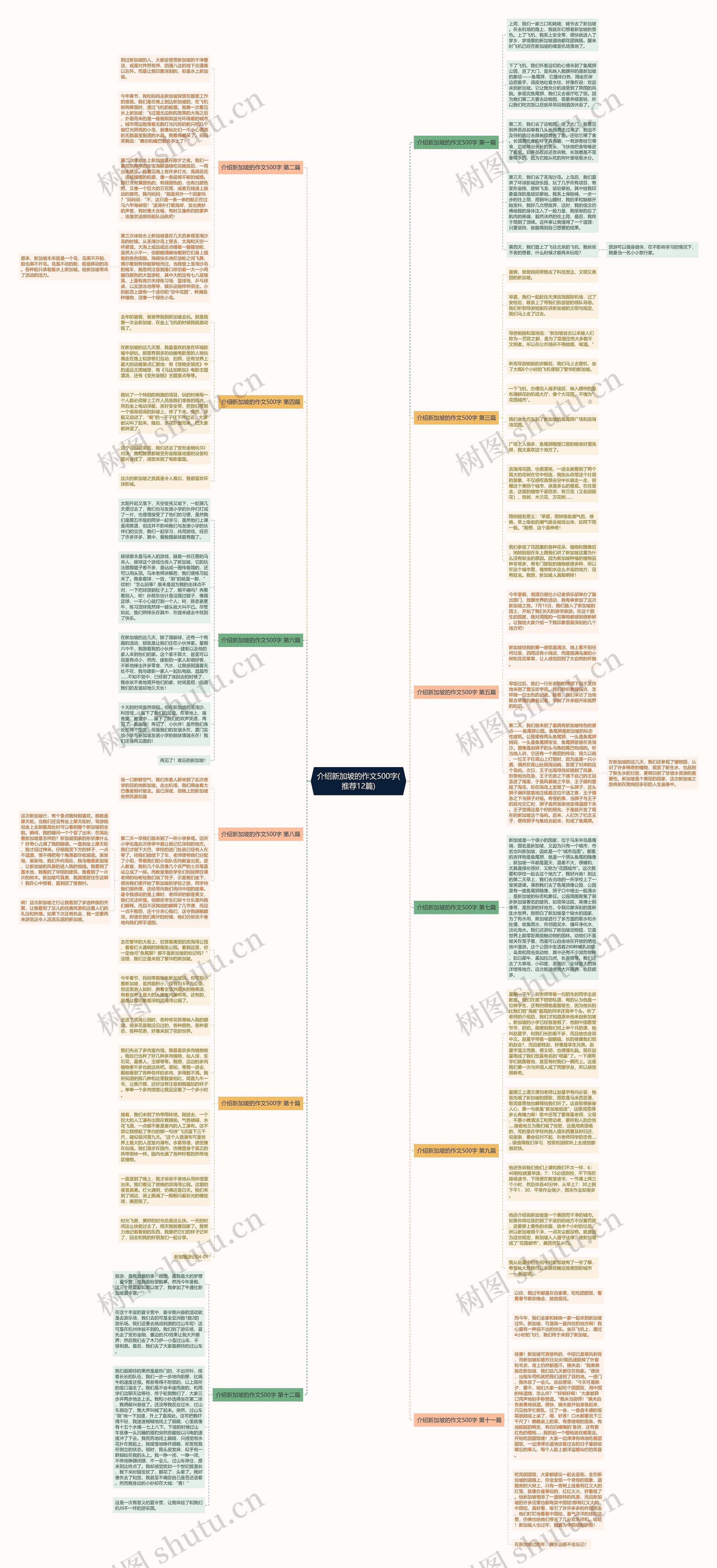 介绍新加坡的作文500字(推荐12篇)思维导图
