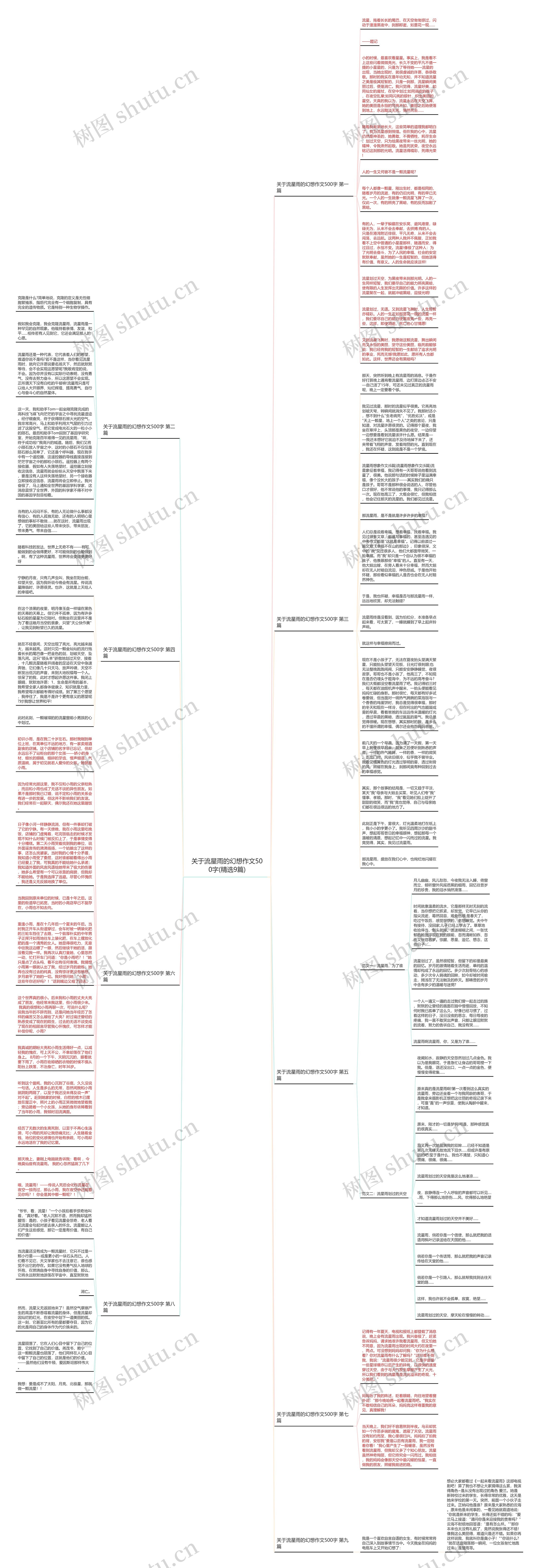 关于流星雨的幻想作文500字(精选9篇)思维导图