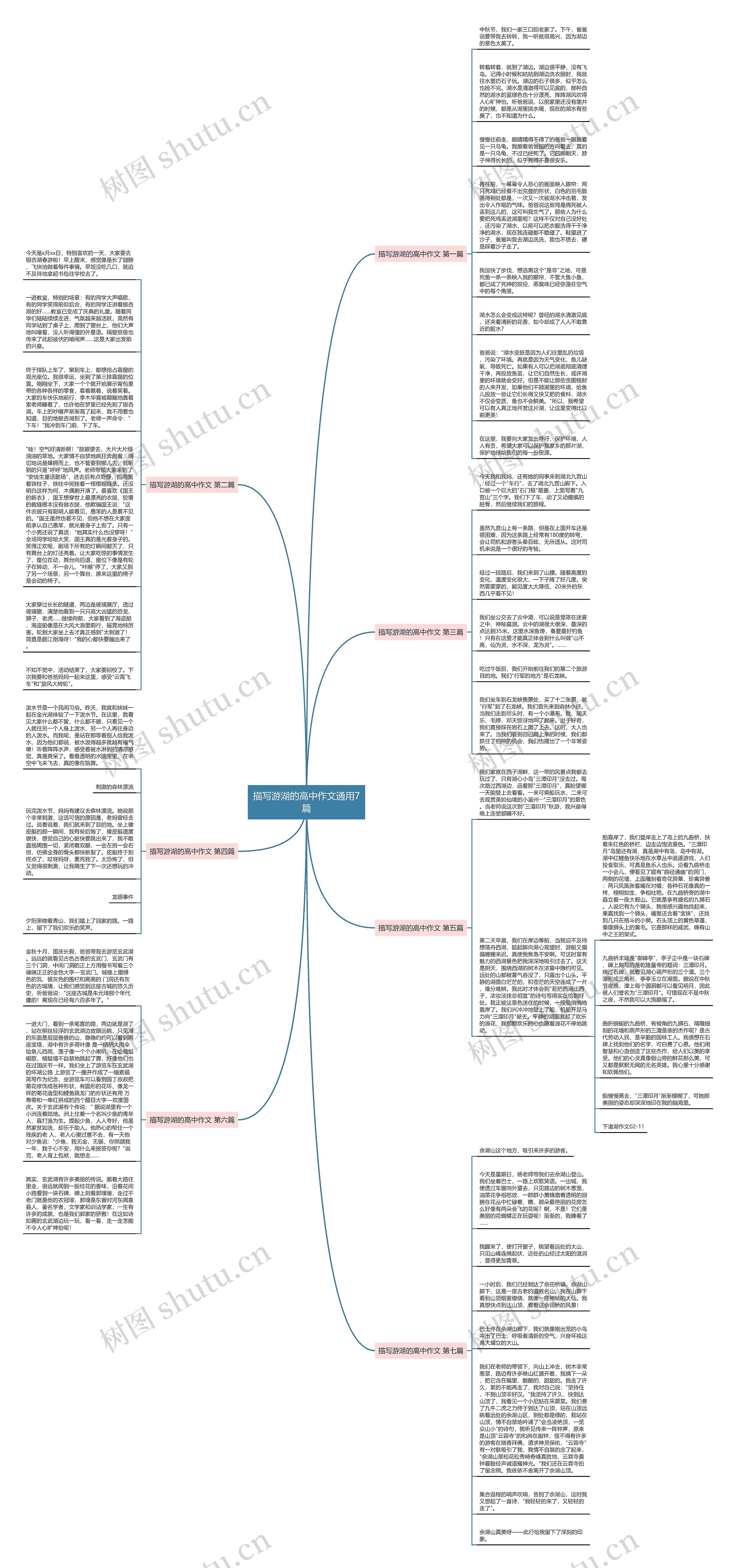 描写游湖的高中作文通用7篇思维导图