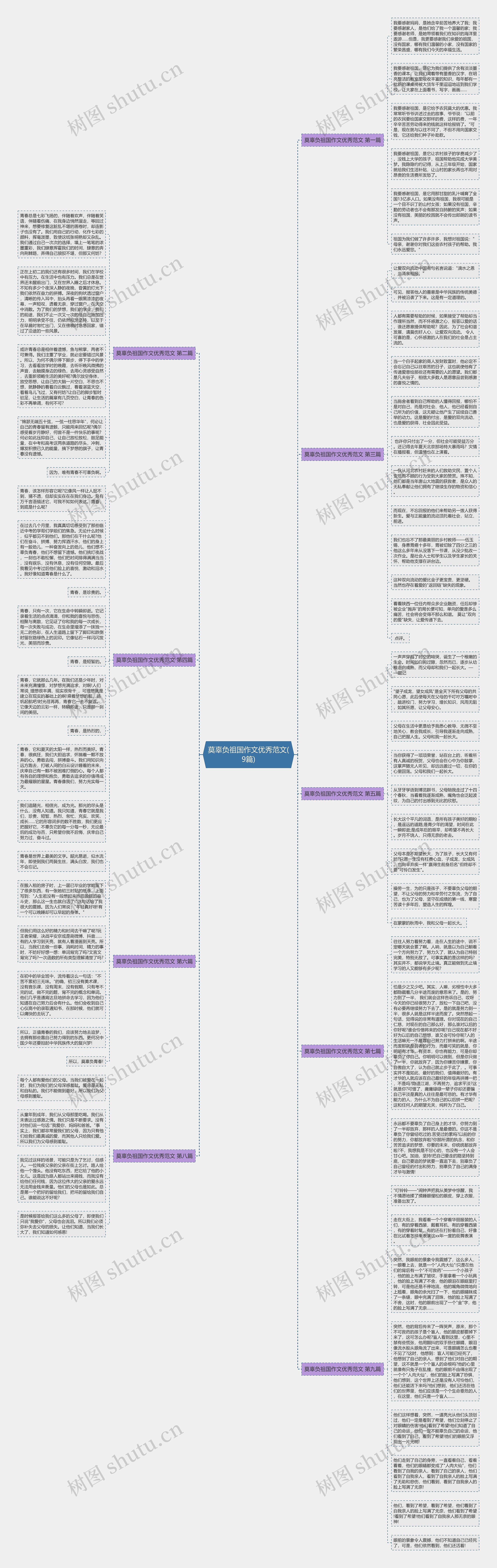莫辜负祖国作文优秀范文(9篇)思维导图
