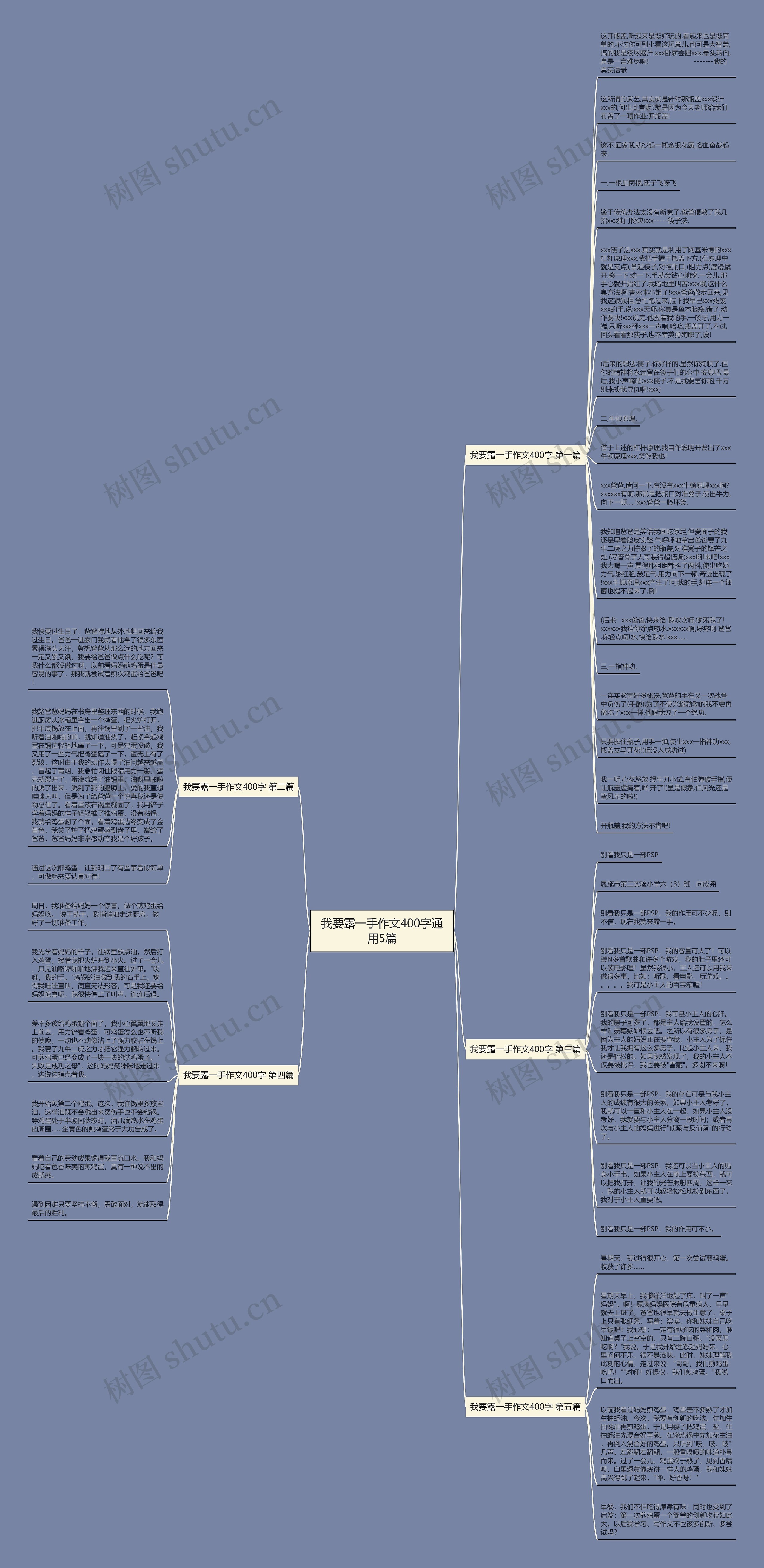 我要露一手作文400字通用5篇思维导图