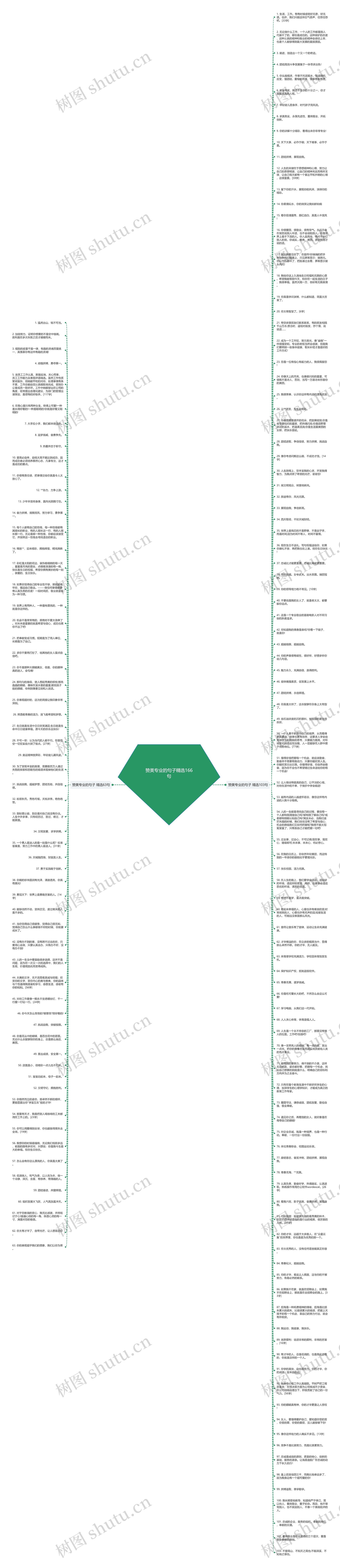 赞美专业的句子精选166句思维导图