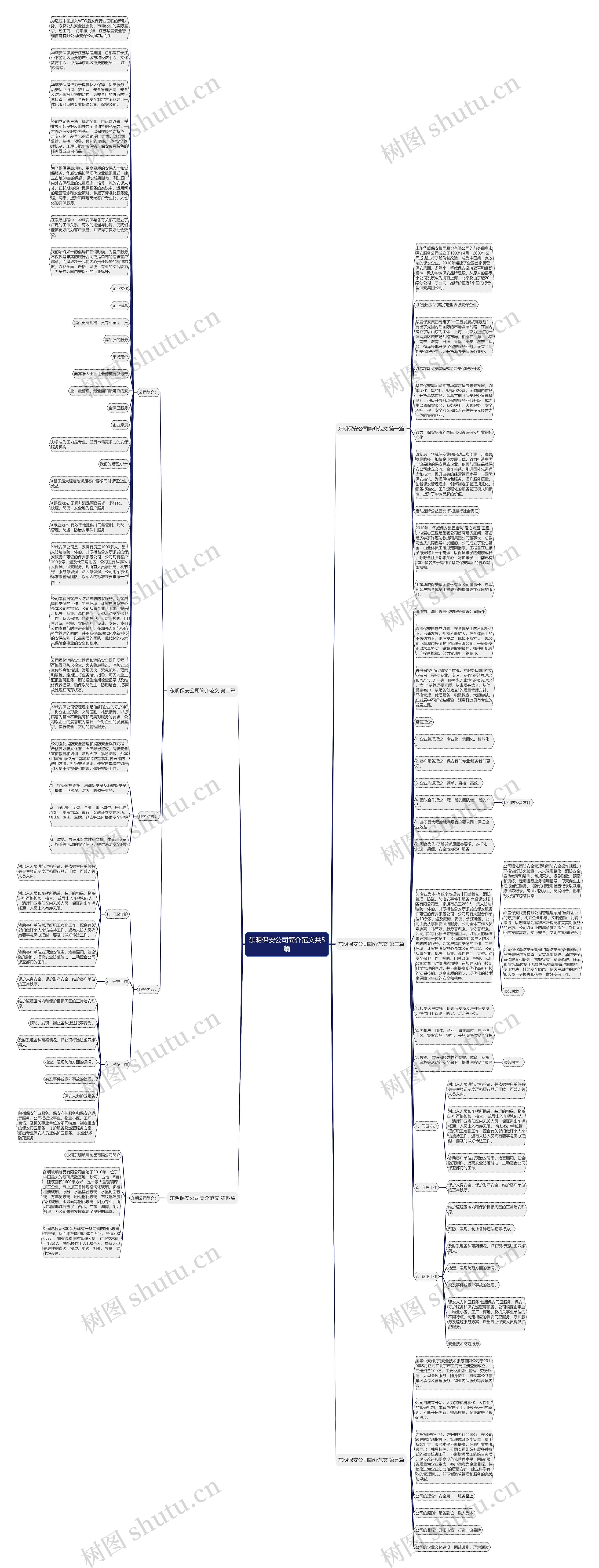 东明保安公司简介范文共5篇思维导图