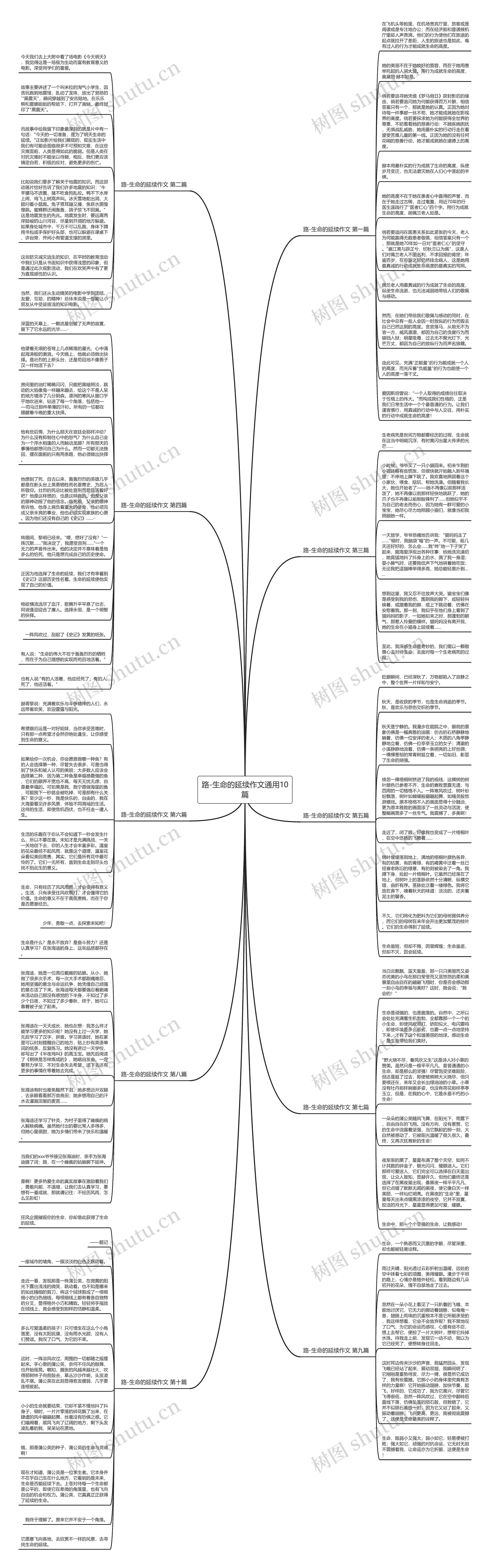 路-生命的延续作文通用10篇思维导图