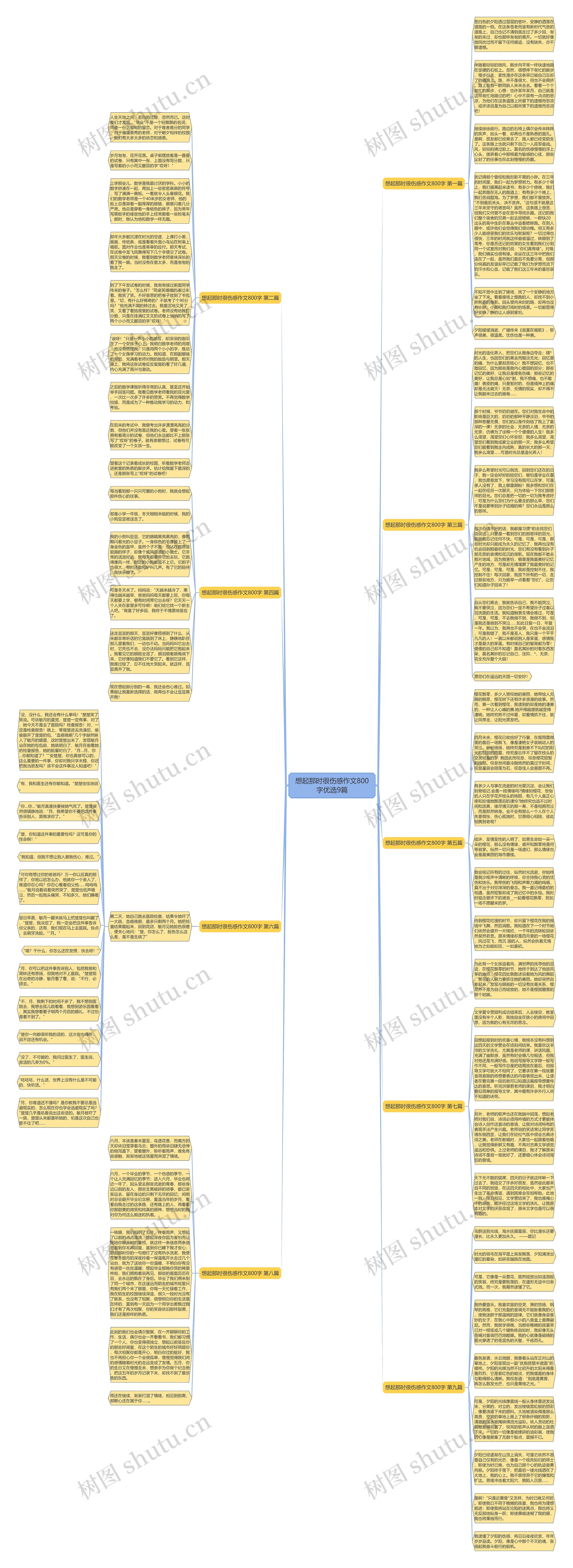 想起那时很伤感作文800字优选9篇思维导图