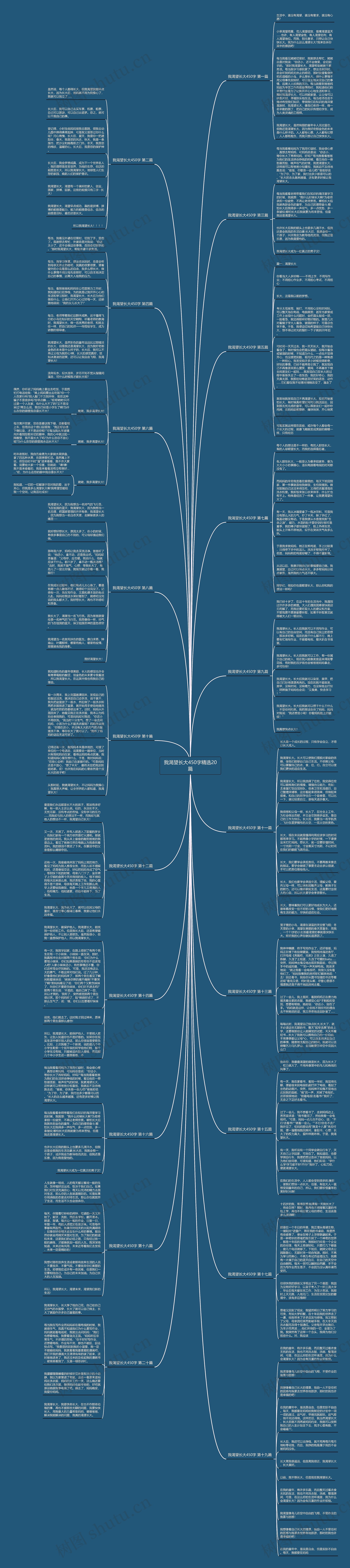 我渴望长大450字精选20篇思维导图高清图 我渴望长大450字精选20篇思维导图