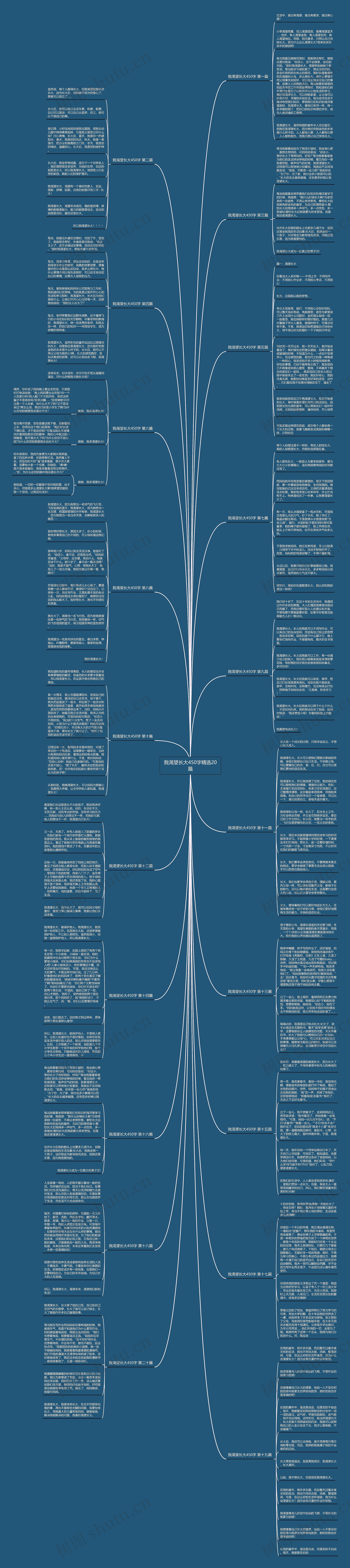 我渴望长大450字精选20篇思维导图