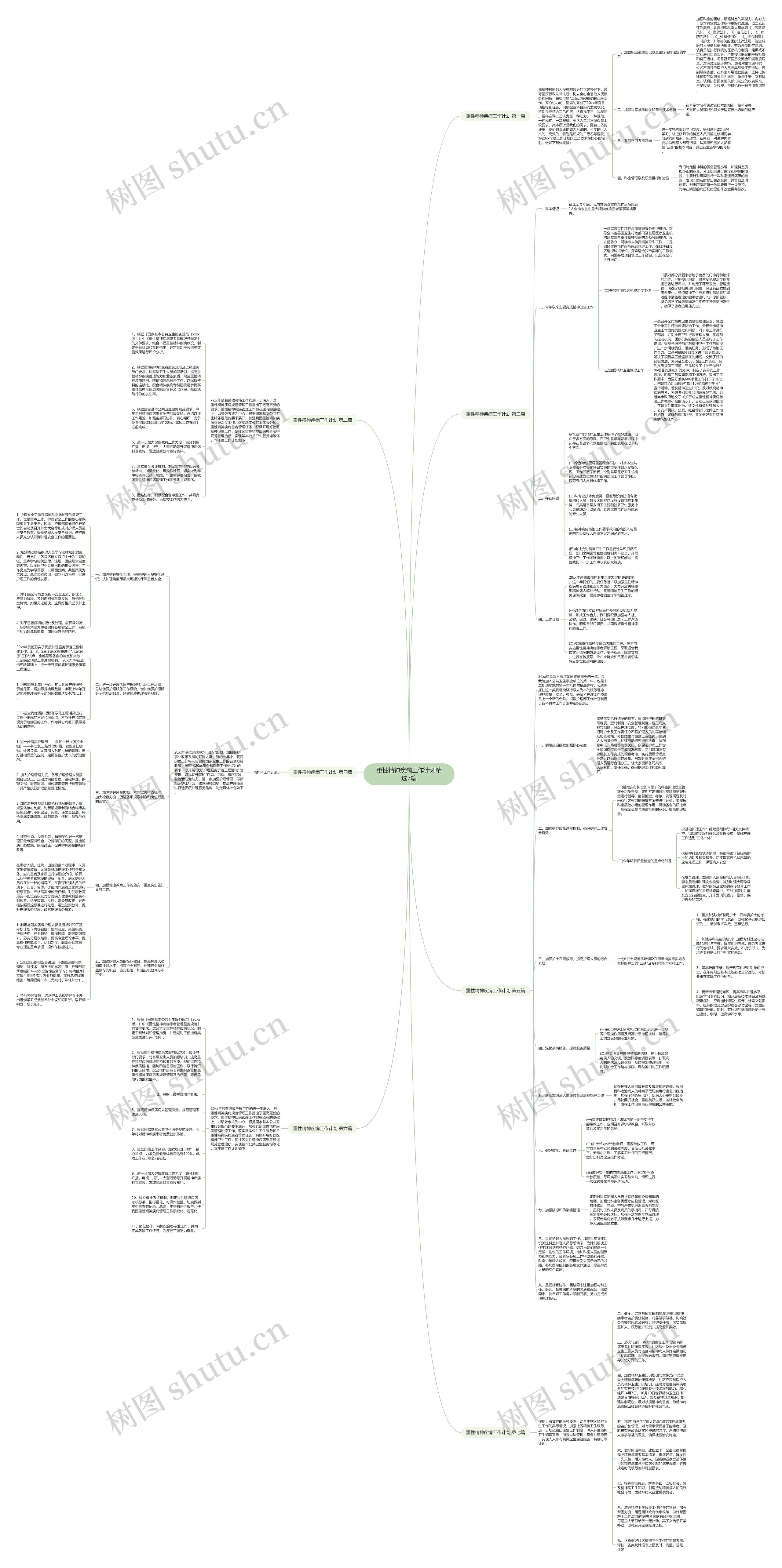 重性精神疾病工作计划精选7篇思维导图