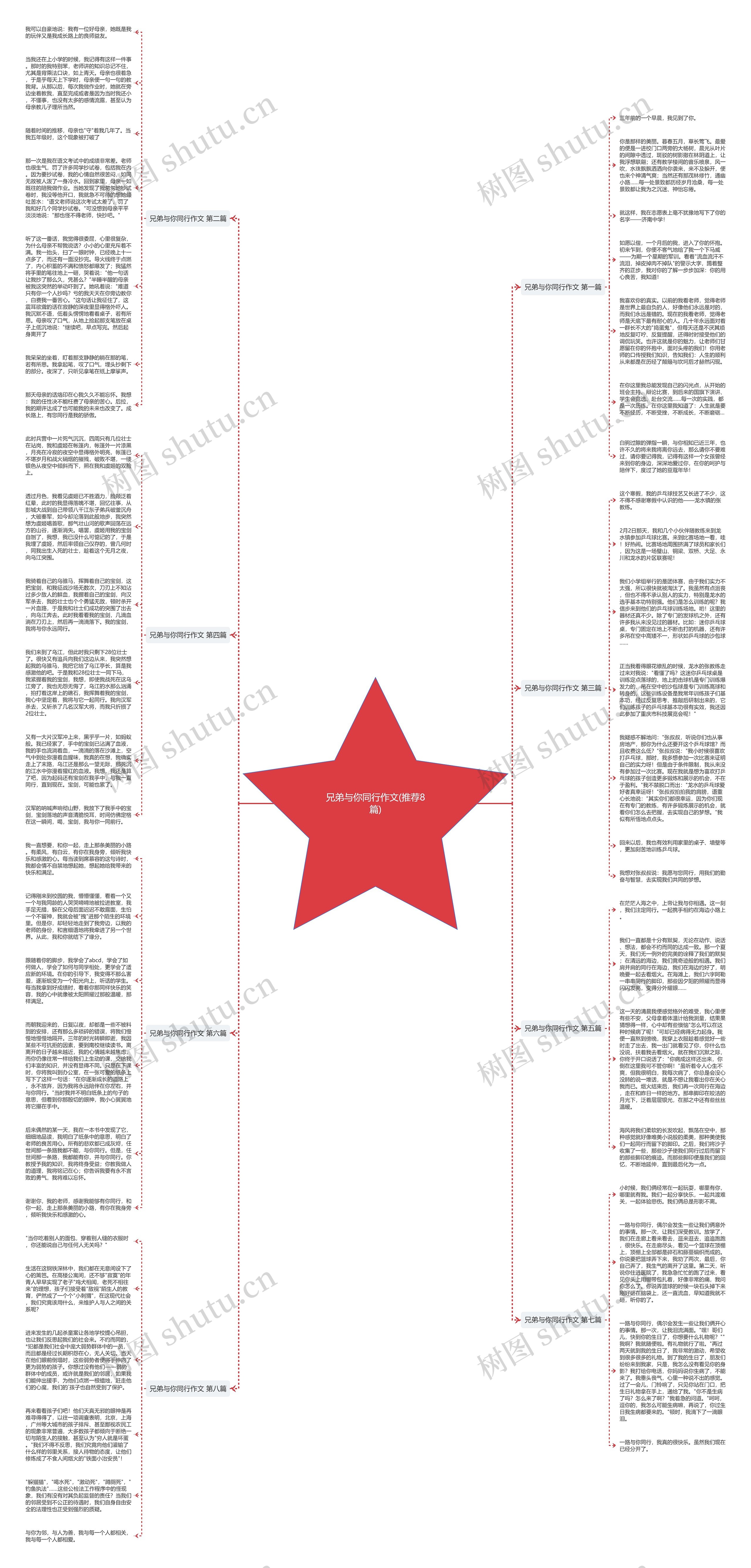 兄弟与你同行作文(推荐8篇)思维导图