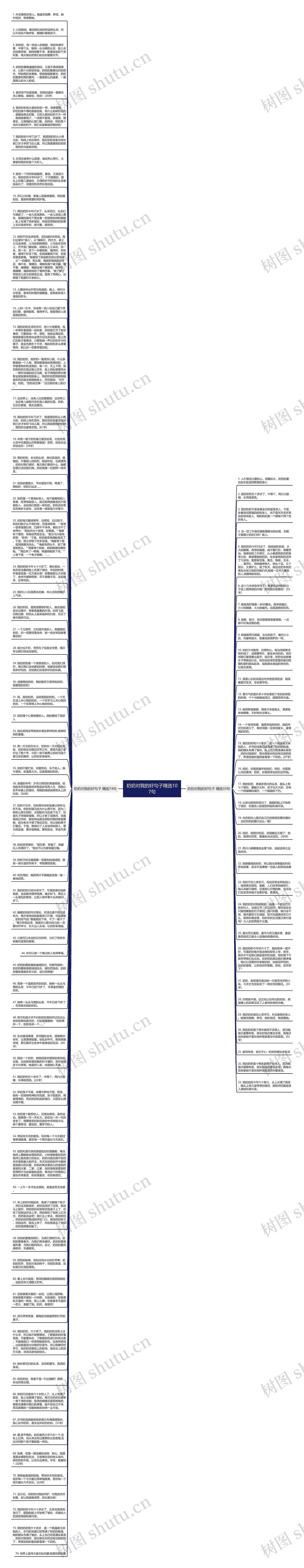 奶奶对我的好句子精选107句思维导图