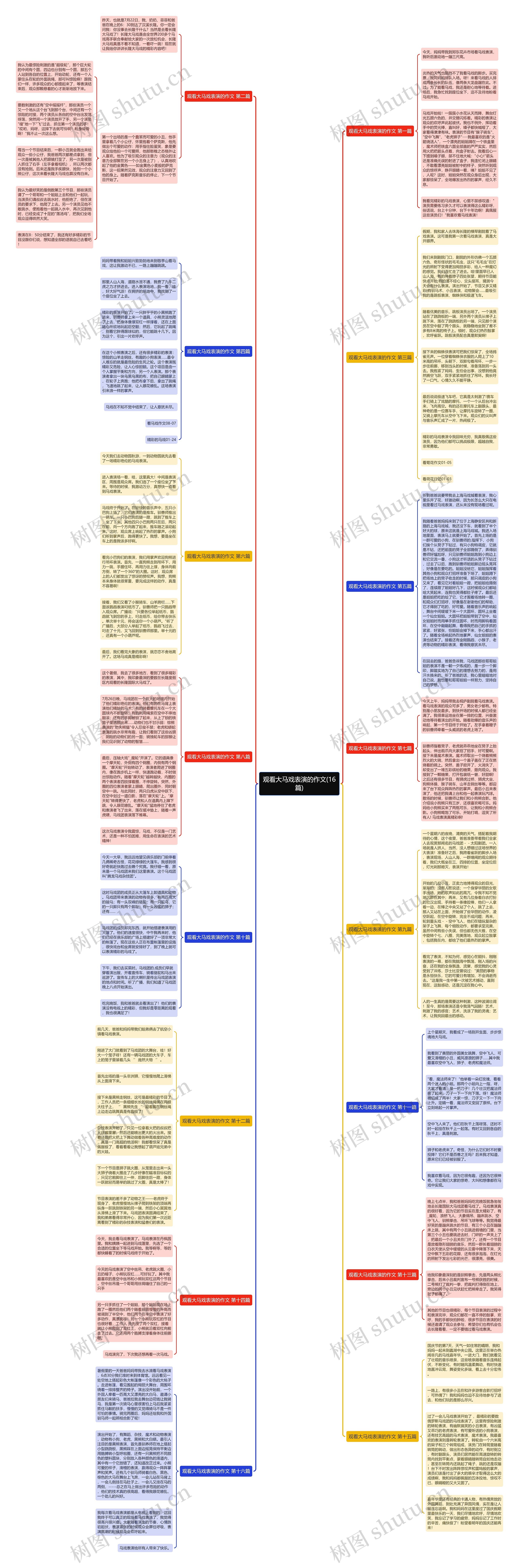 观看大马戏表演的作文(16篇)思维导图