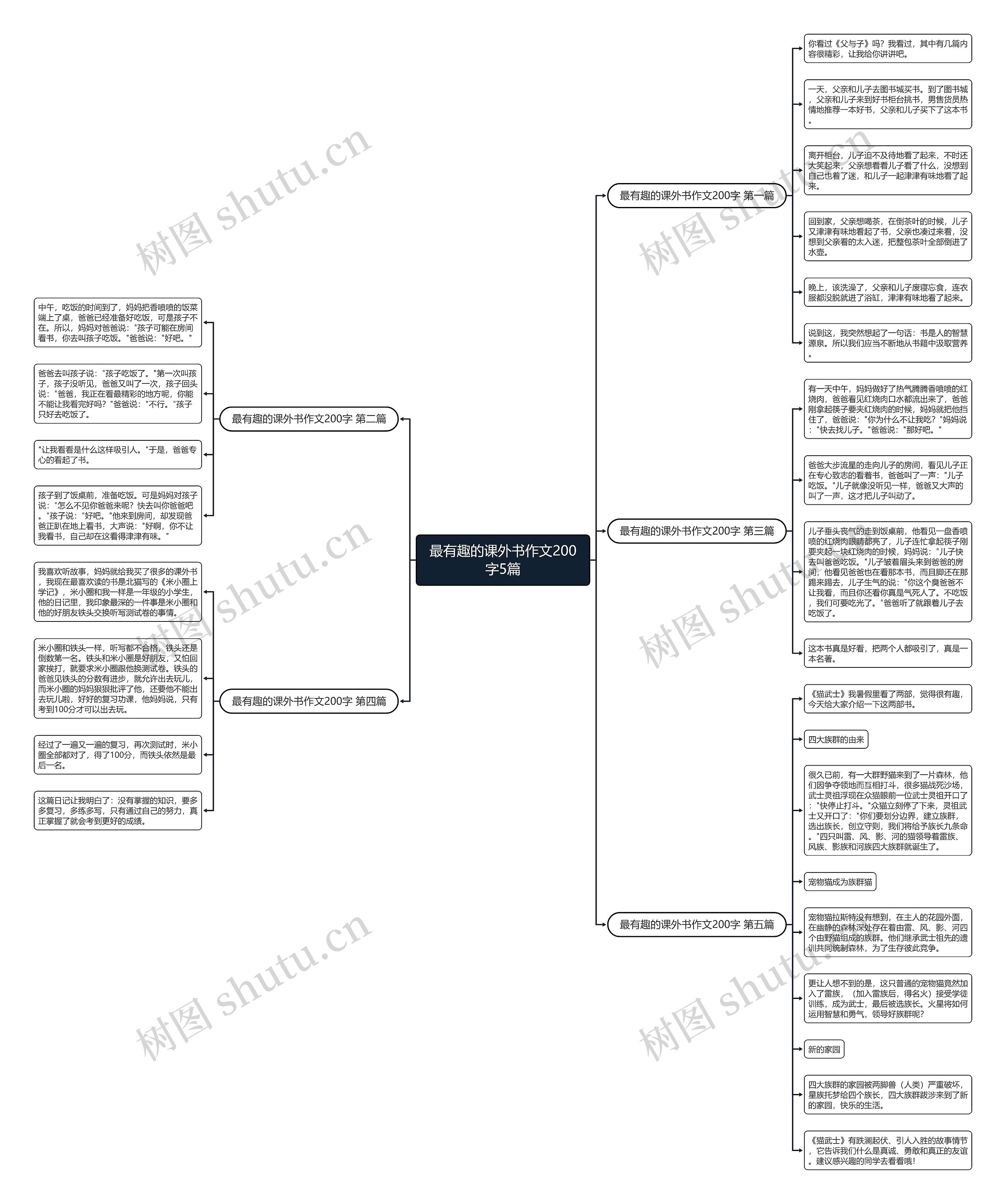 最有趣的课外书作文200字5篇思维导图