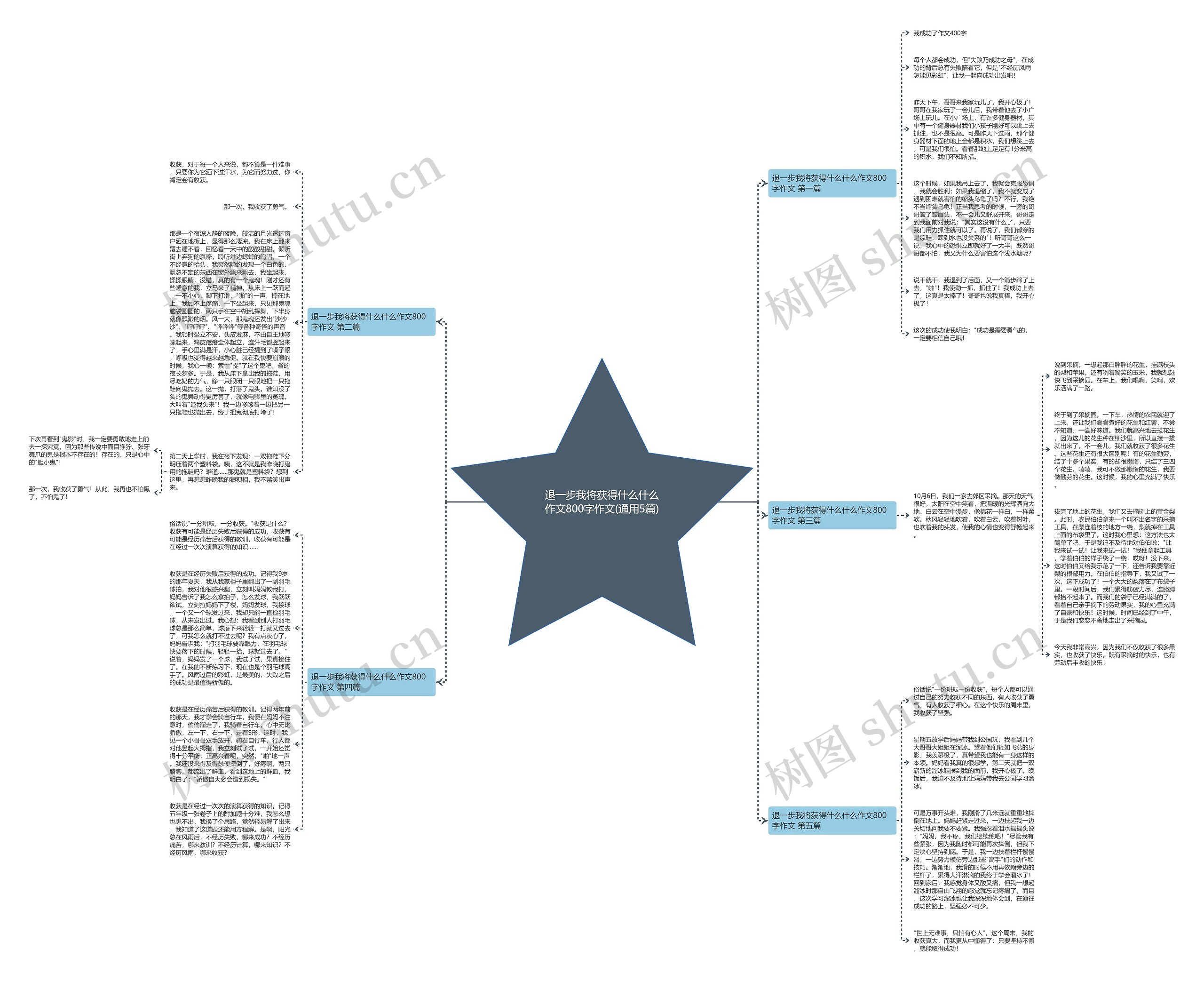 退一步我将获得什么什么作文800字作文(通用5篇)思维导图