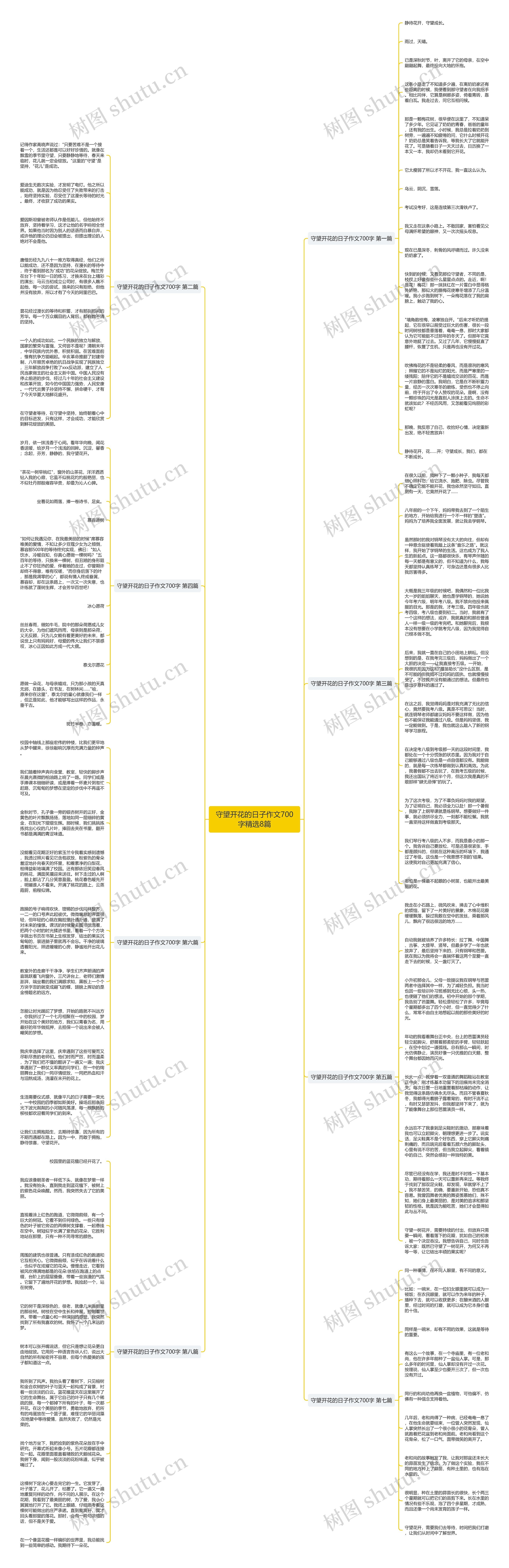 守望开花的日子作文700字精选8篇思维导图