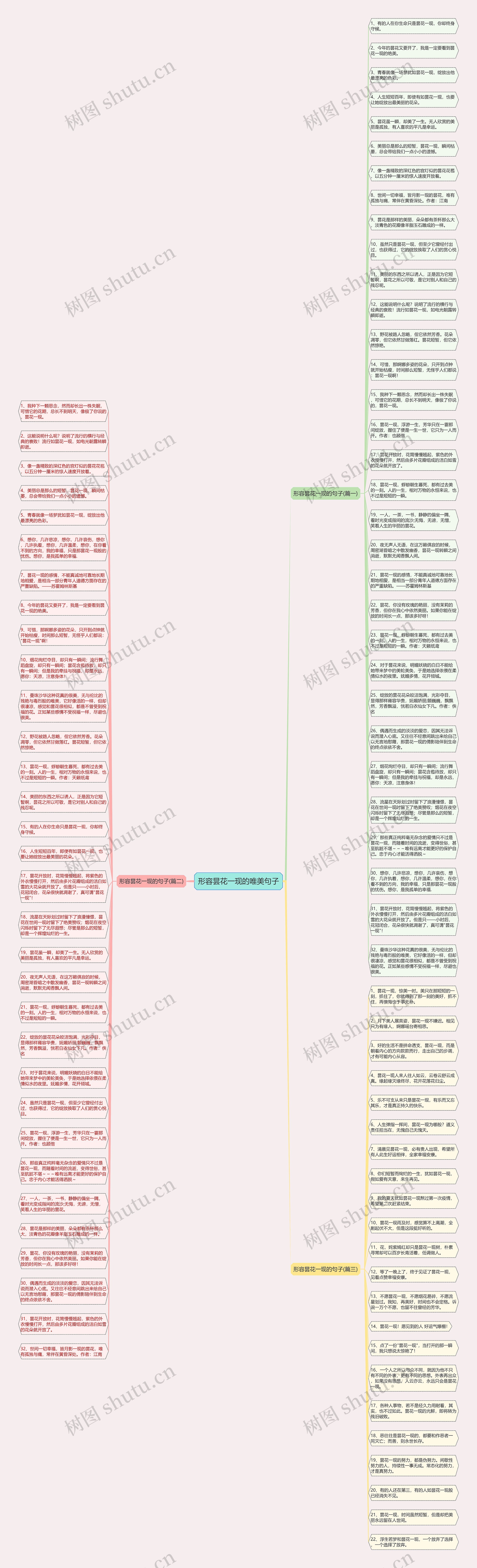 形容昙花一现的唯美句子思维导图