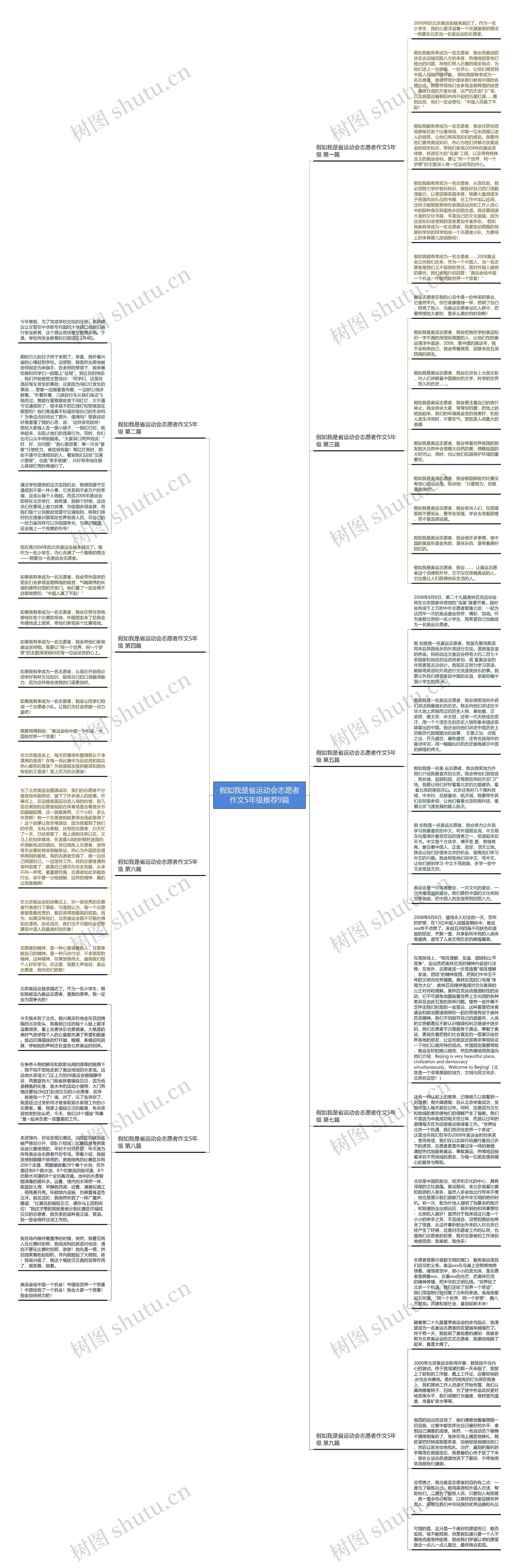 假如我是省运动会志愿者作文5年级推荐9篇思维导图