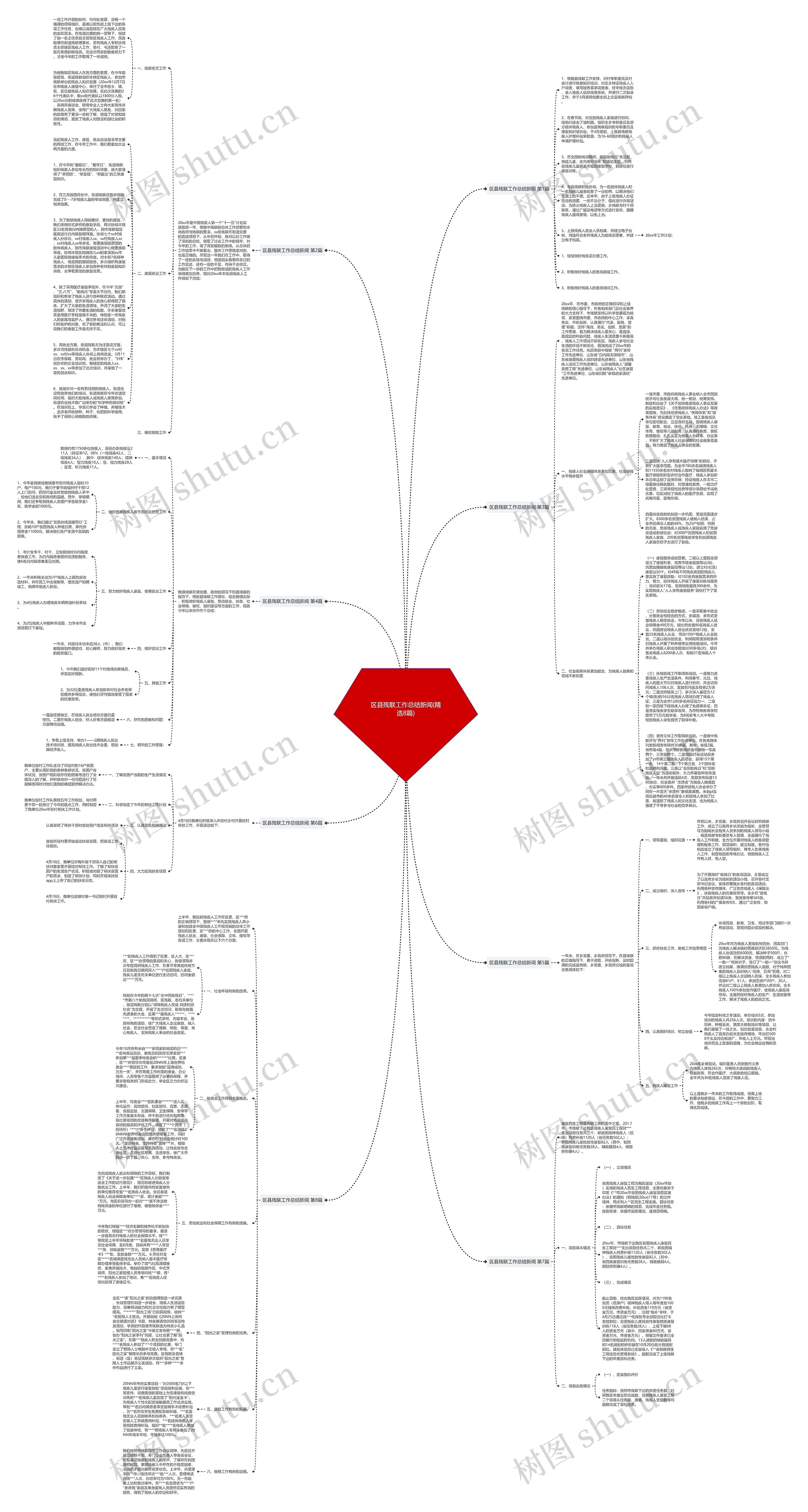 区县残联工作总结新闻(精选8篇)思维导图