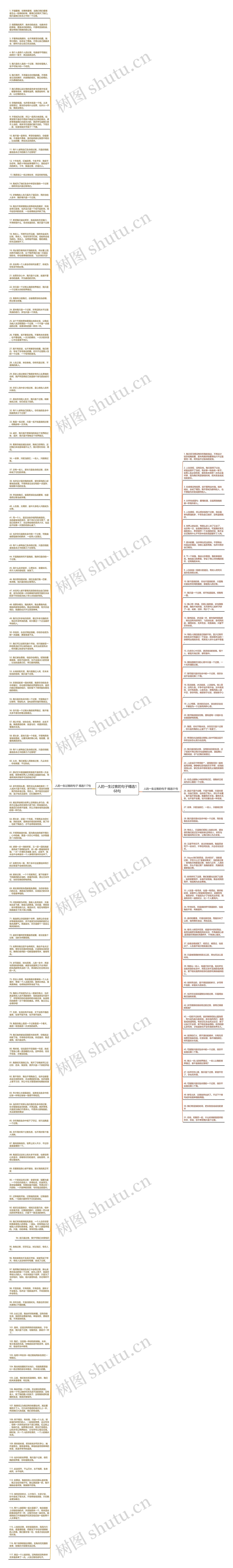 人的一生过客的句子精选168句思维导图