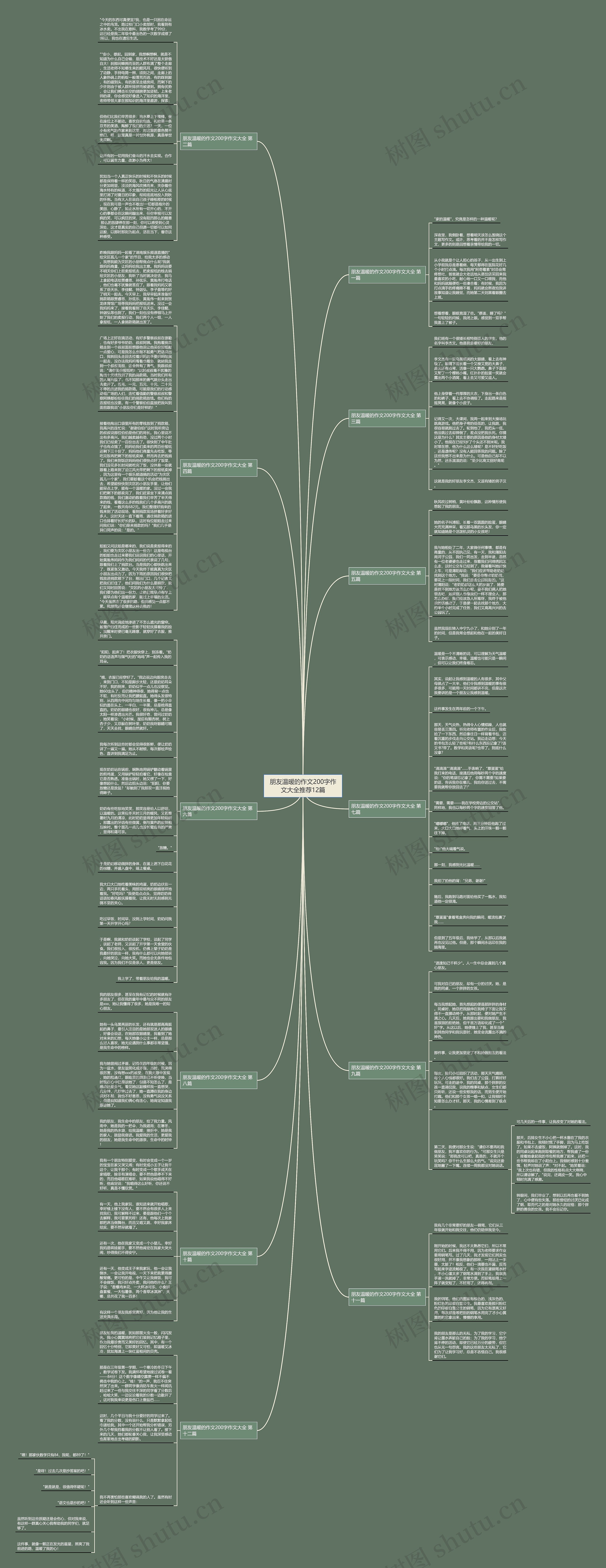 朋友温暖的作文200字作文大全推荐12篇思维导图