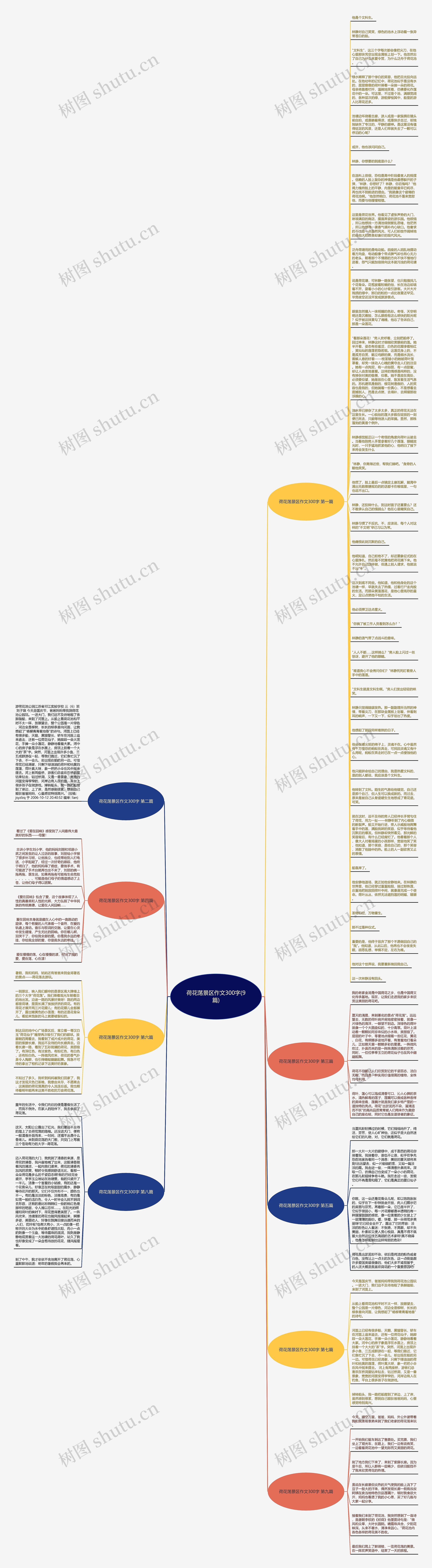 荷花荡景区作文300字(9篇)思维导图
