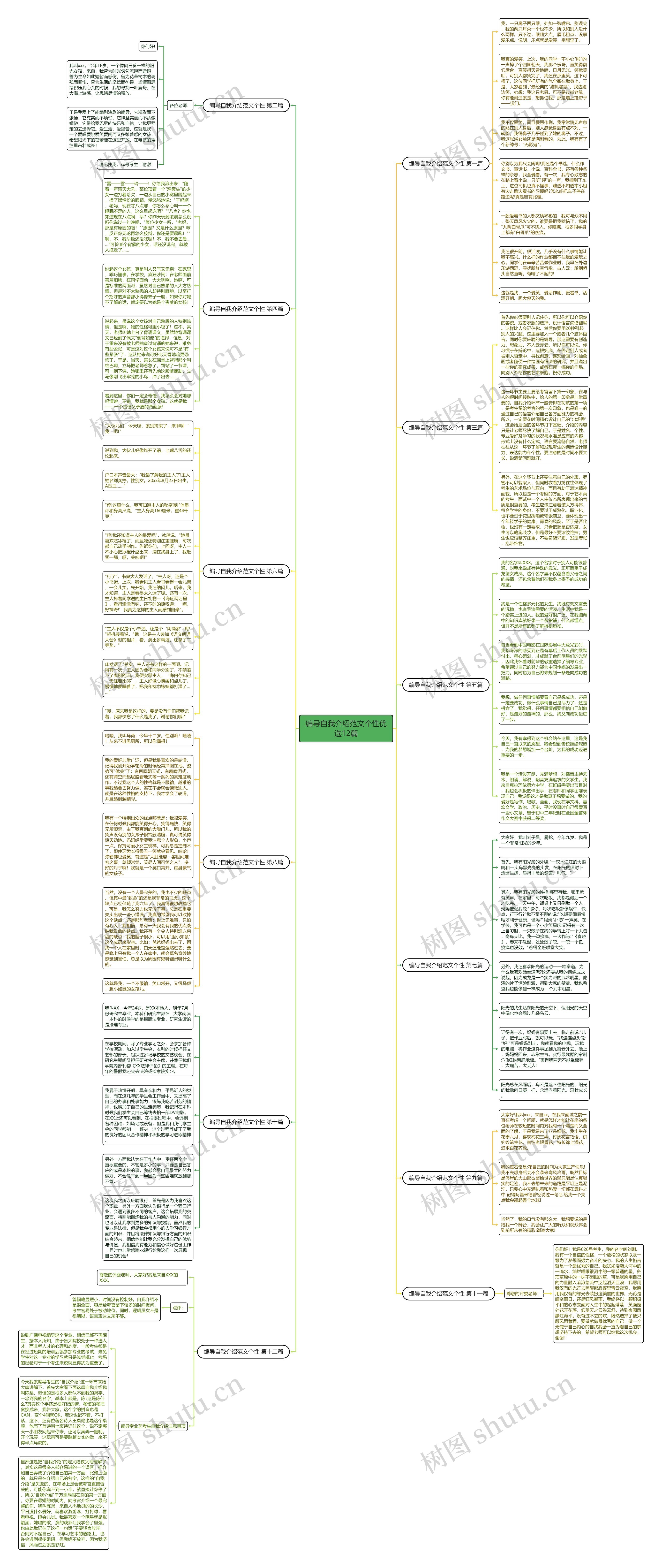 编导自我介绍范文个性优选12篇思维导图