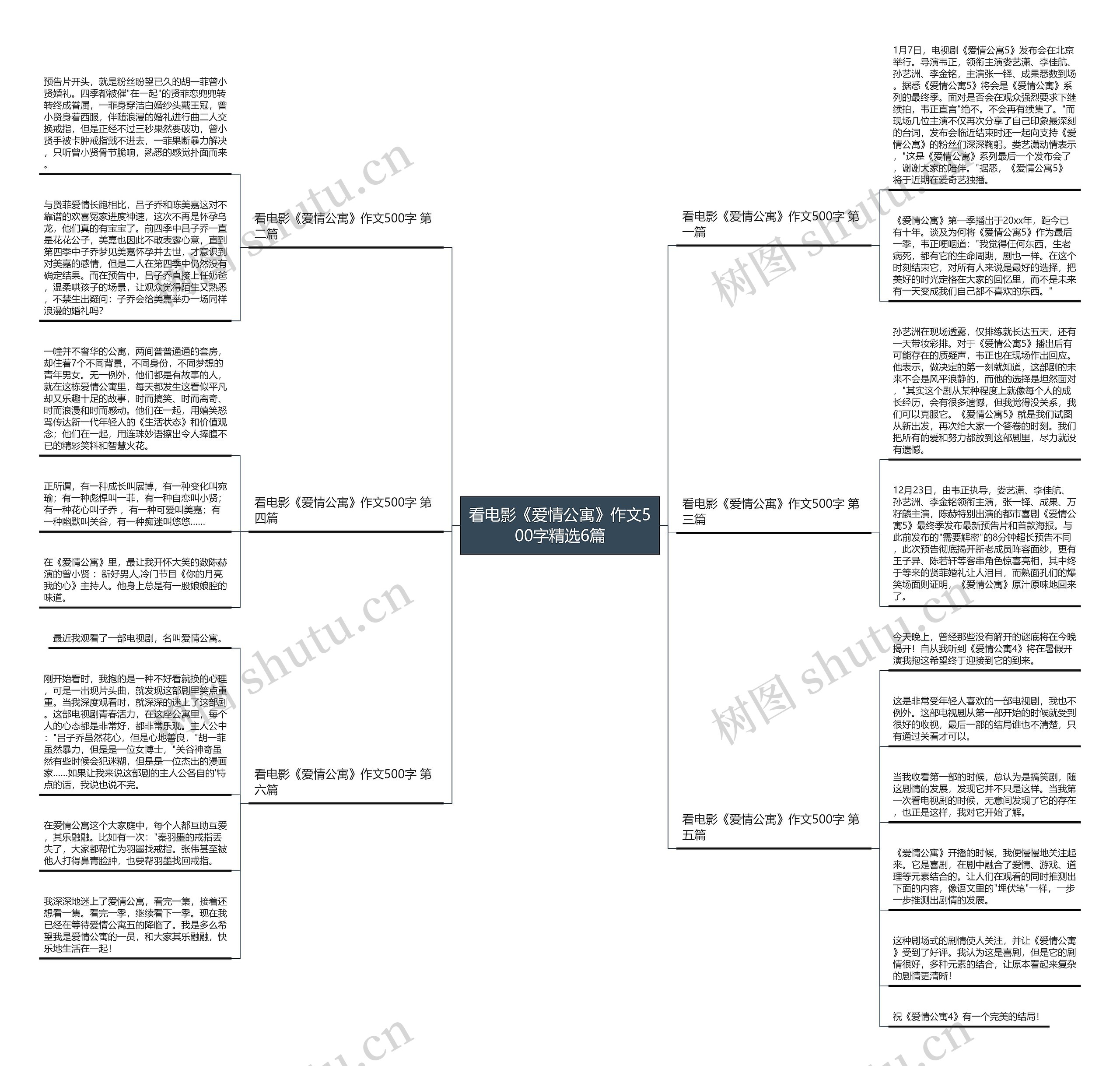看电影《爱情公寓》作文500字精选6篇思维导图
