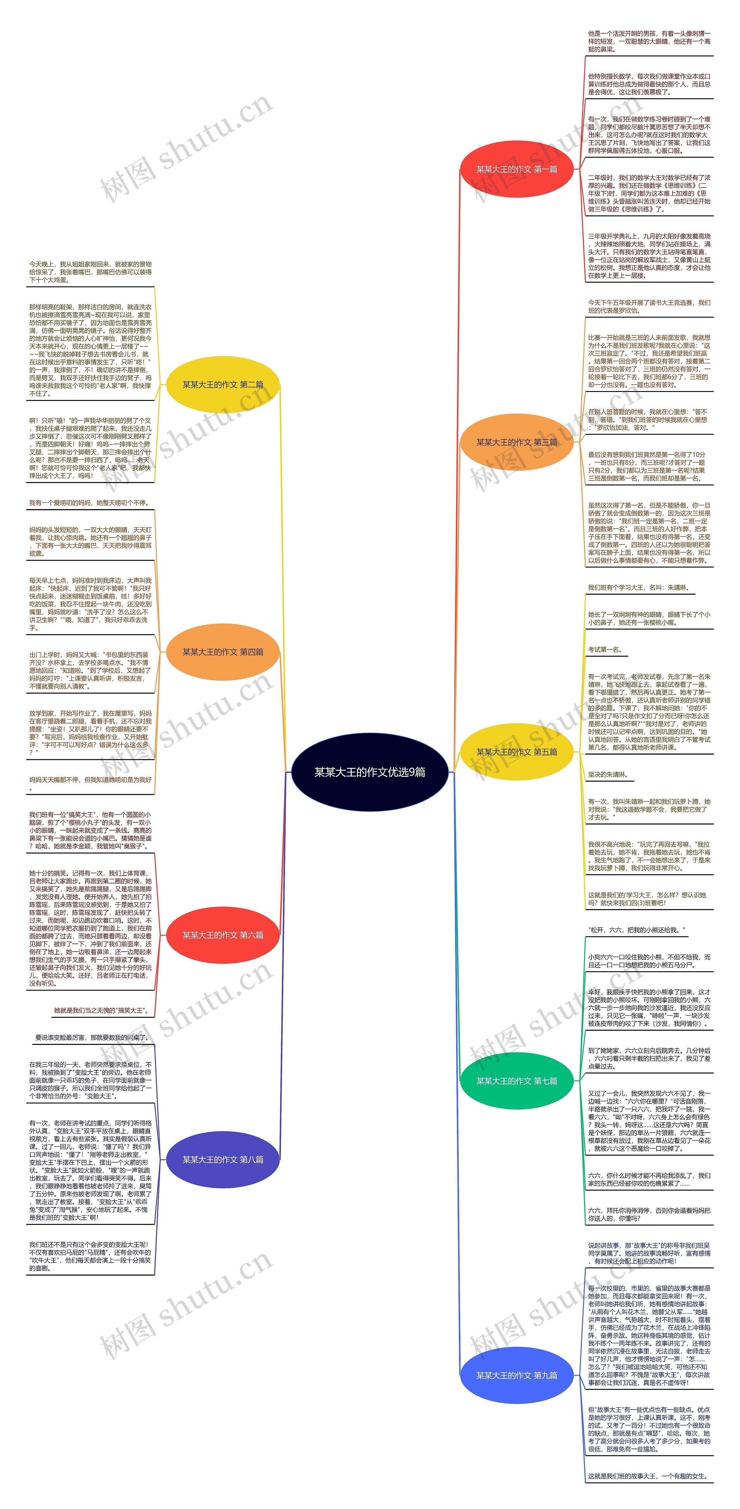 某某大王的作文优选9篇思维导图