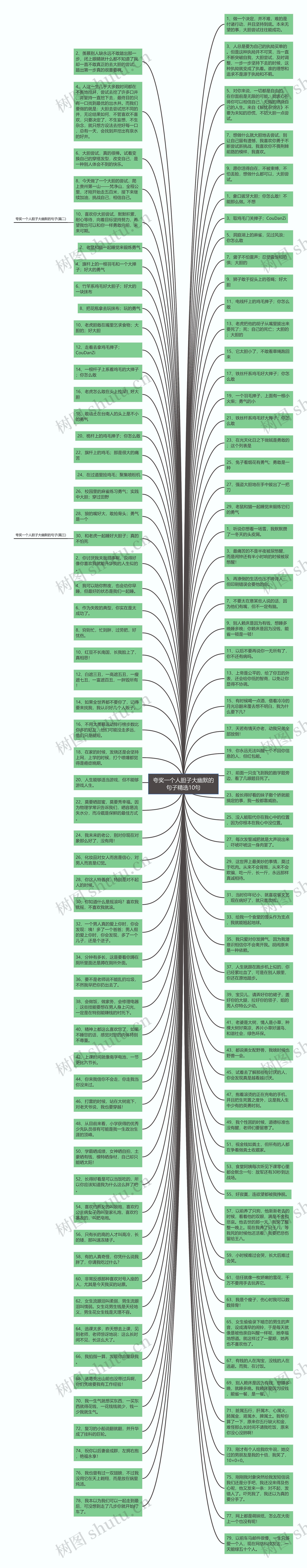 夸奖一个人胆子大幽默的句子精选10句思维导图