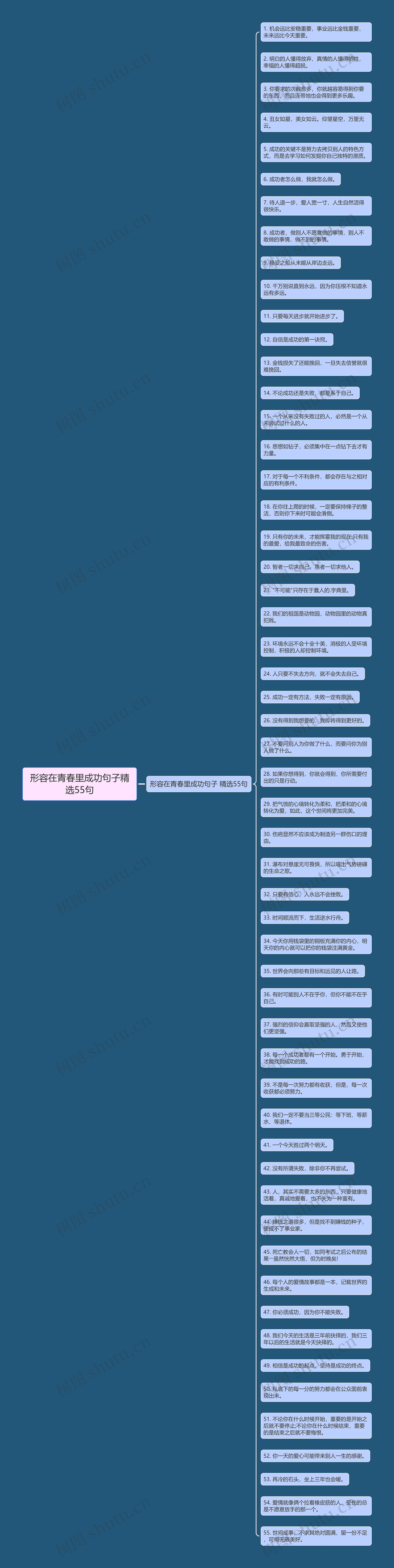 形容在青春里成功句子精选55句思维导图