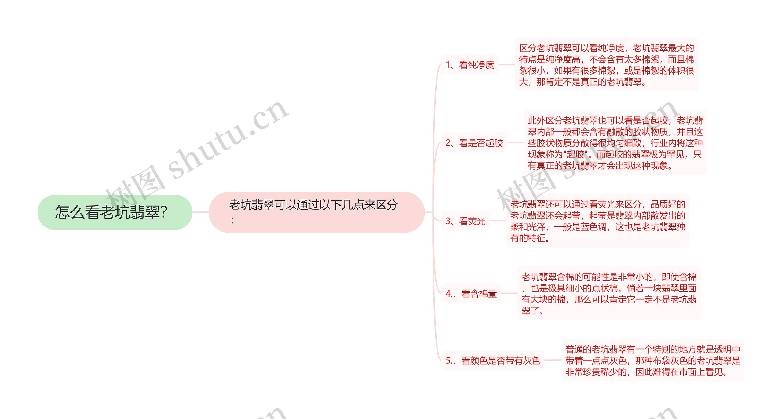 怎么看老坑翡翠？思维导图