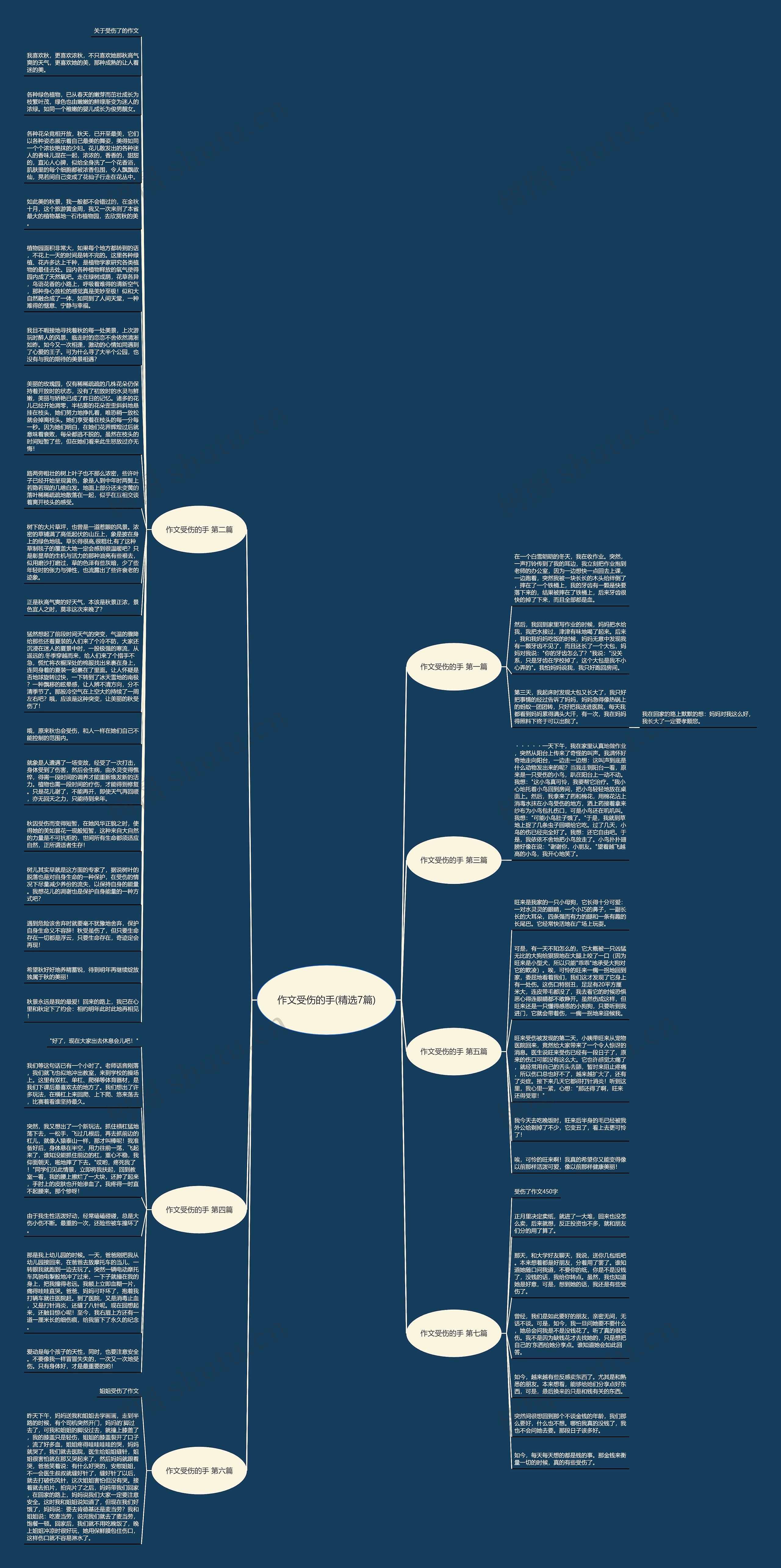 作文受伤的手(精选7篇)思维导图