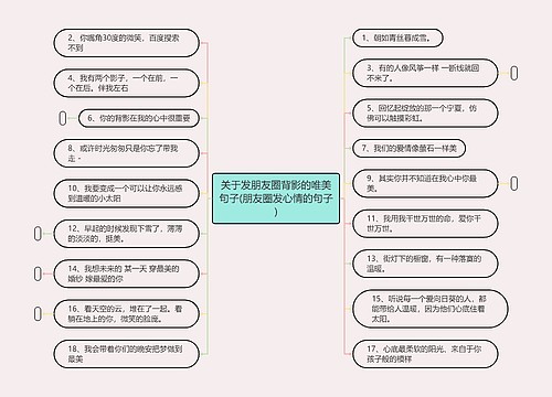 关于发朋友圈背影的唯美句子(朋友圈发心情的句子)
