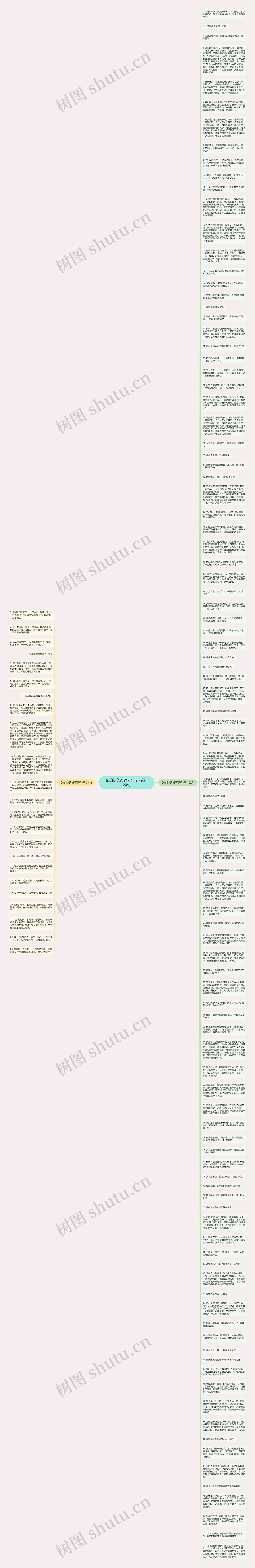 跑的快的好词好句子精选124句思维导图