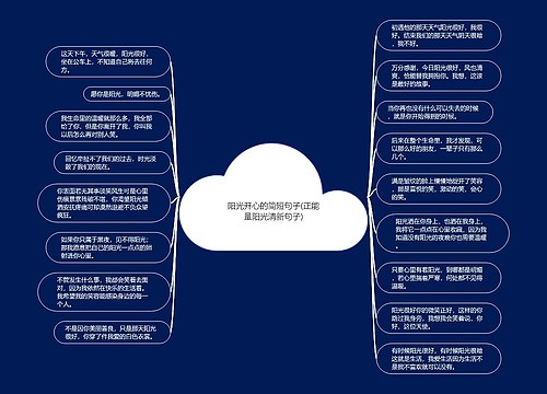 阳光开心的简短句子(正能量阳光清新句子)