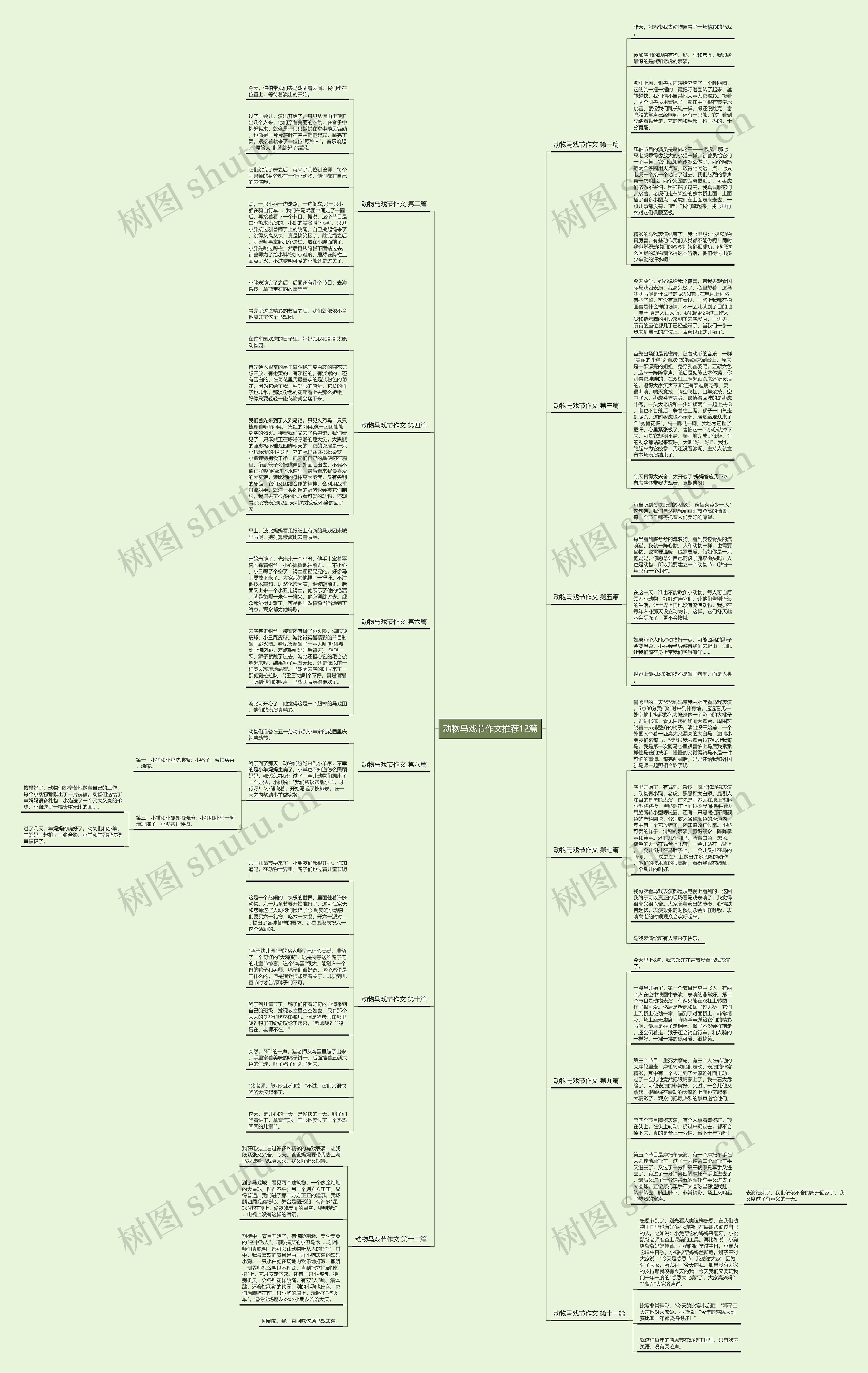 动物马戏节作文推荐12篇思维导图