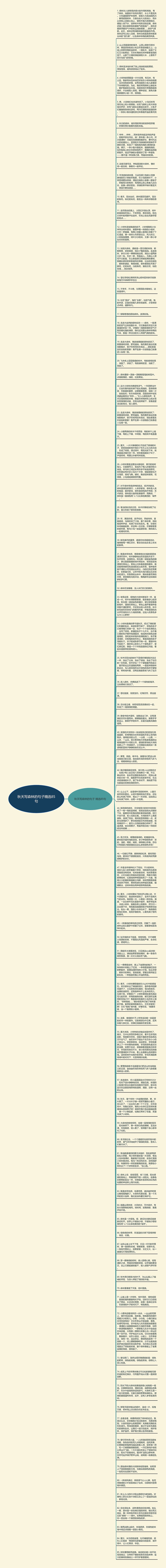 秋天写森林的句子精选85句思维导图
