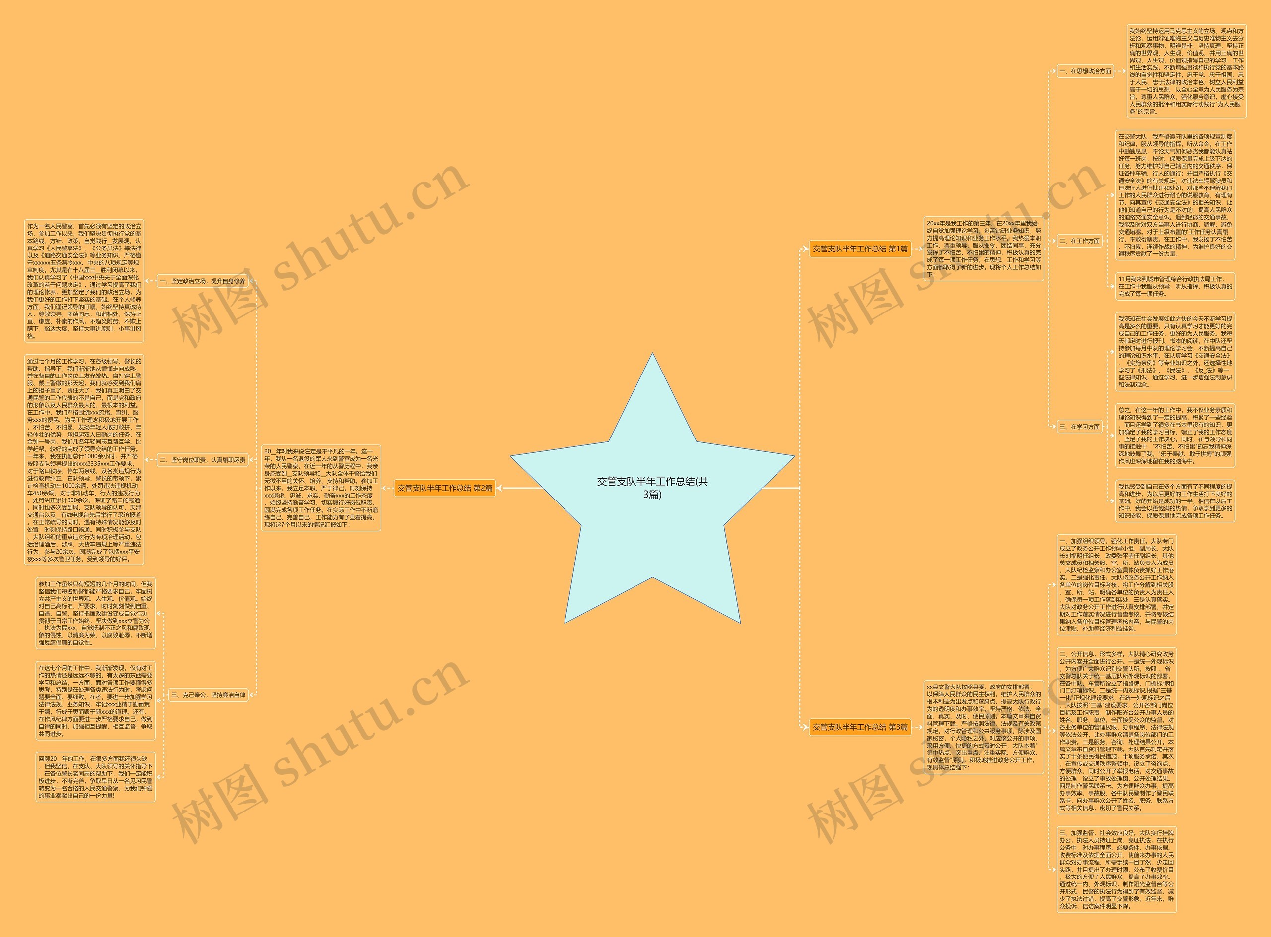 交管支队半年工作总结(共3篇)思维导图