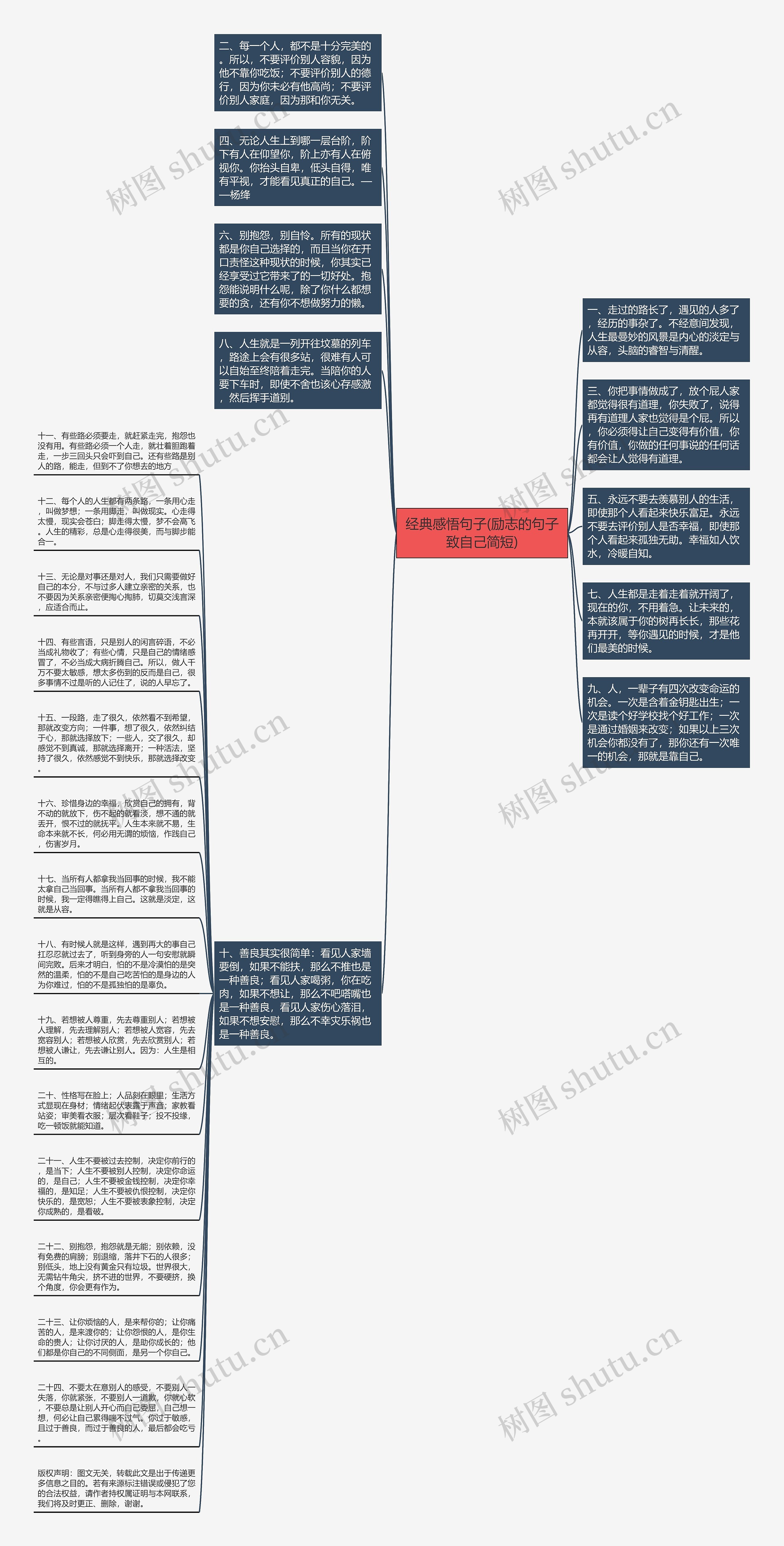 经典感悟句子(励志的句子致自己简短)思维导图