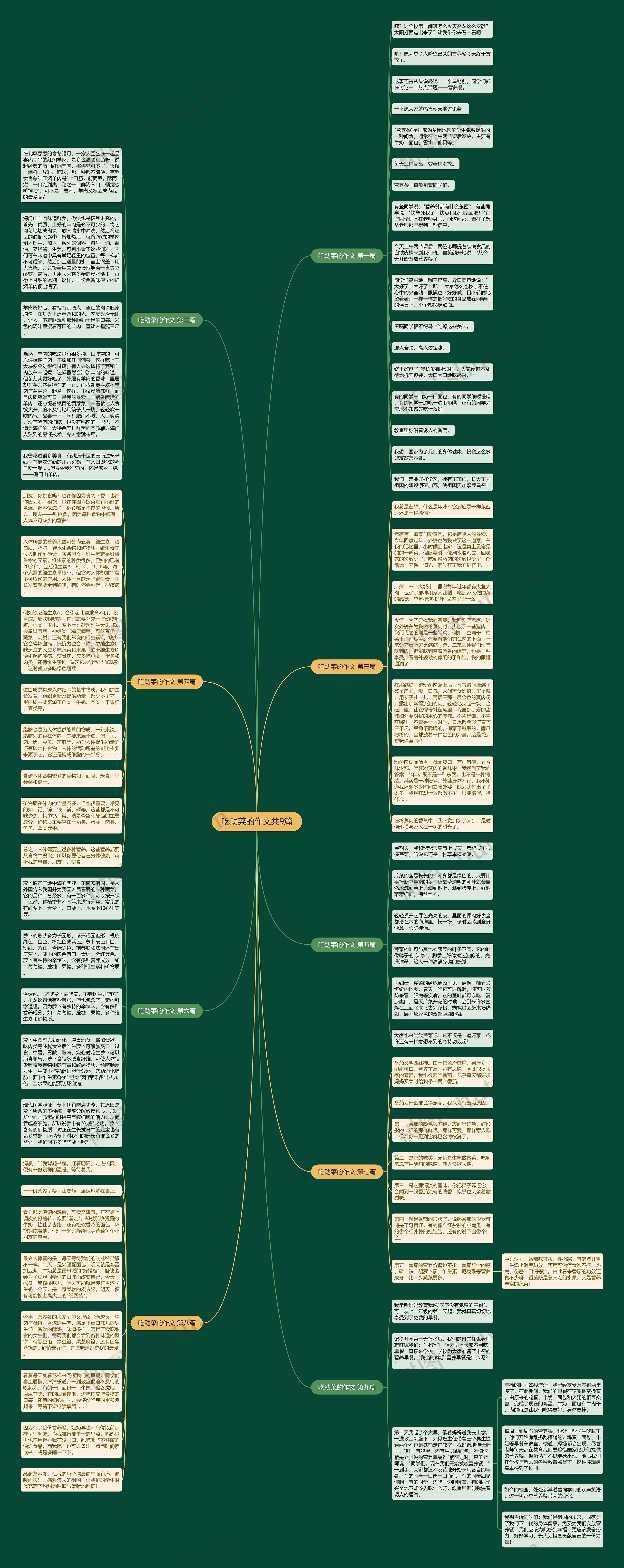 吃助菜的作文共9篇思维导图