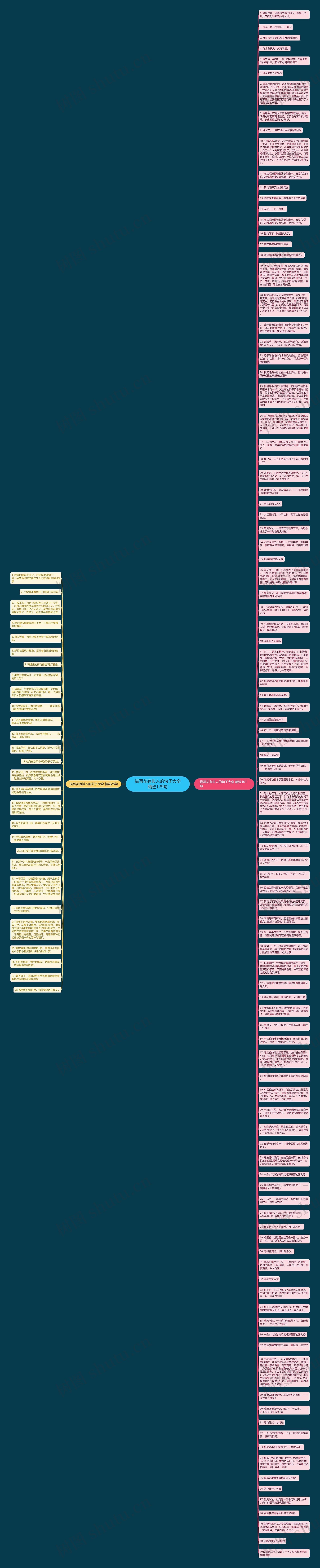 描写花有拟人的句子大全精选129句思维导图