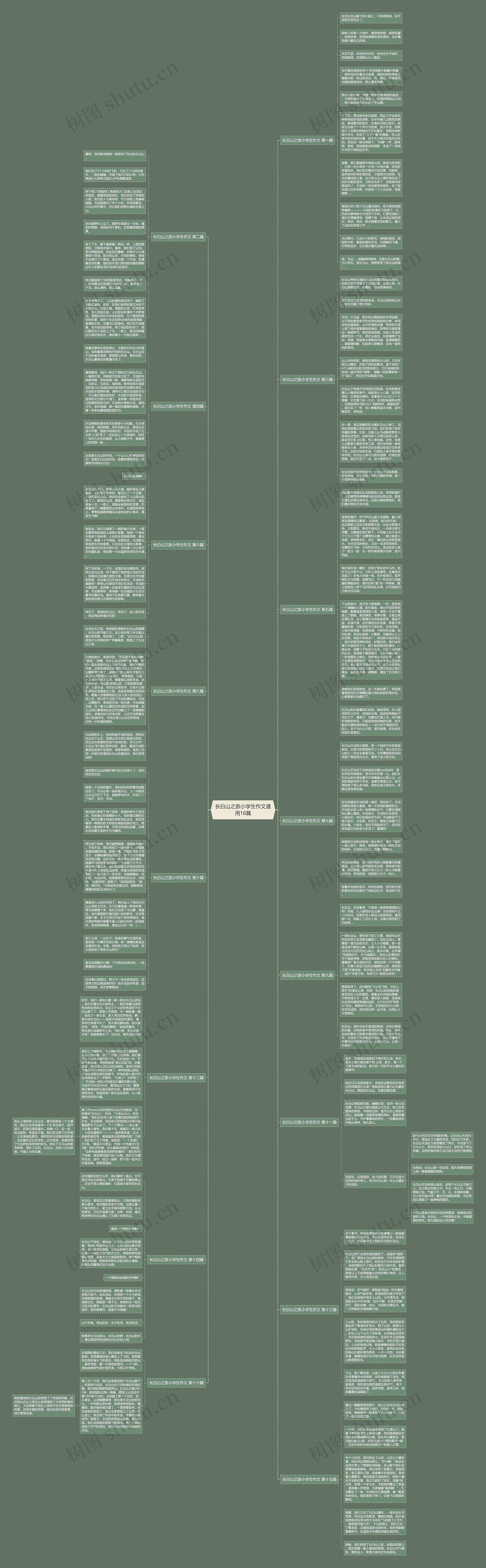 长白山之旅小学生作文通用16篇思维导图