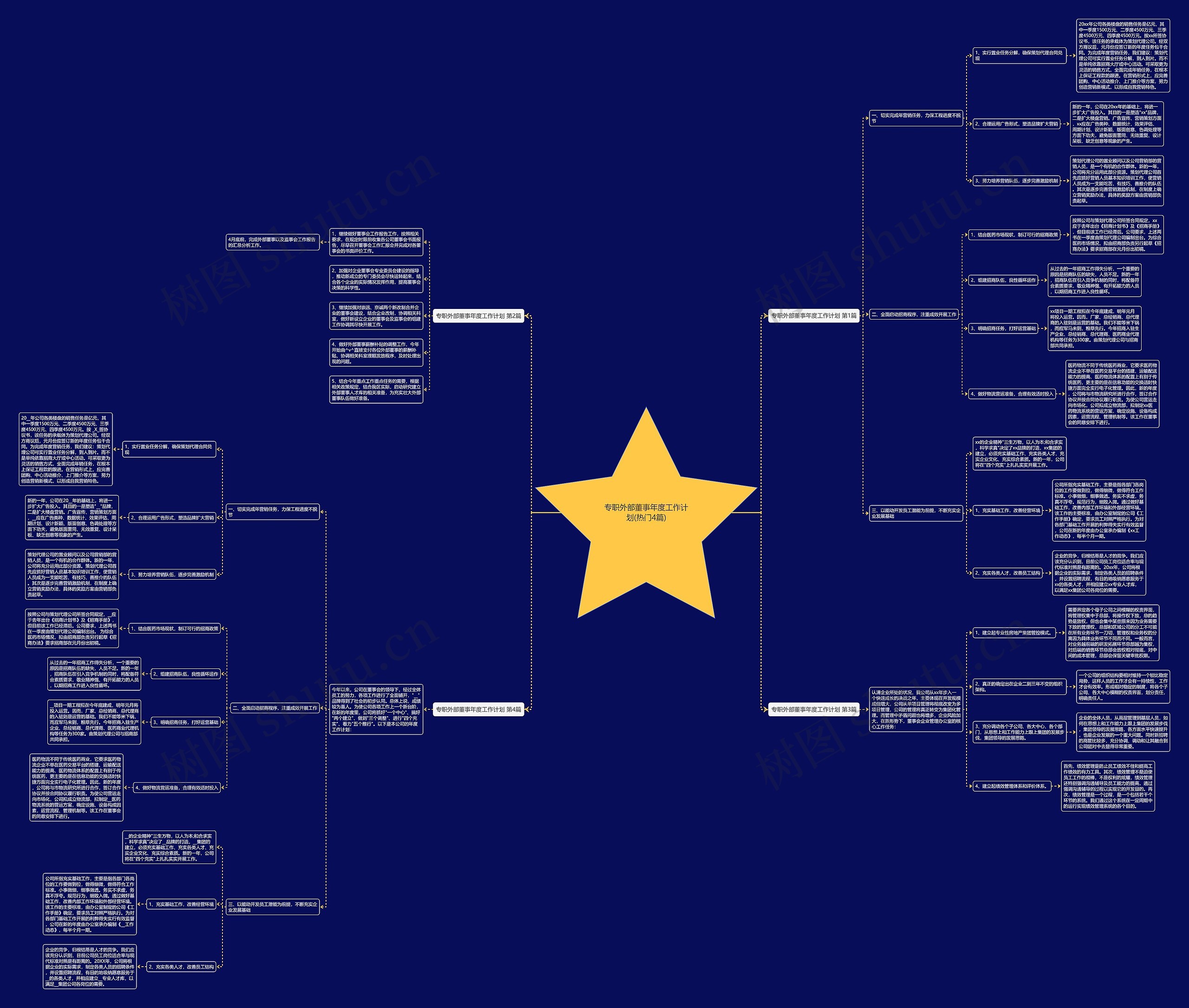 专职外部董事年度工作计划(热门4篇)思维导图
