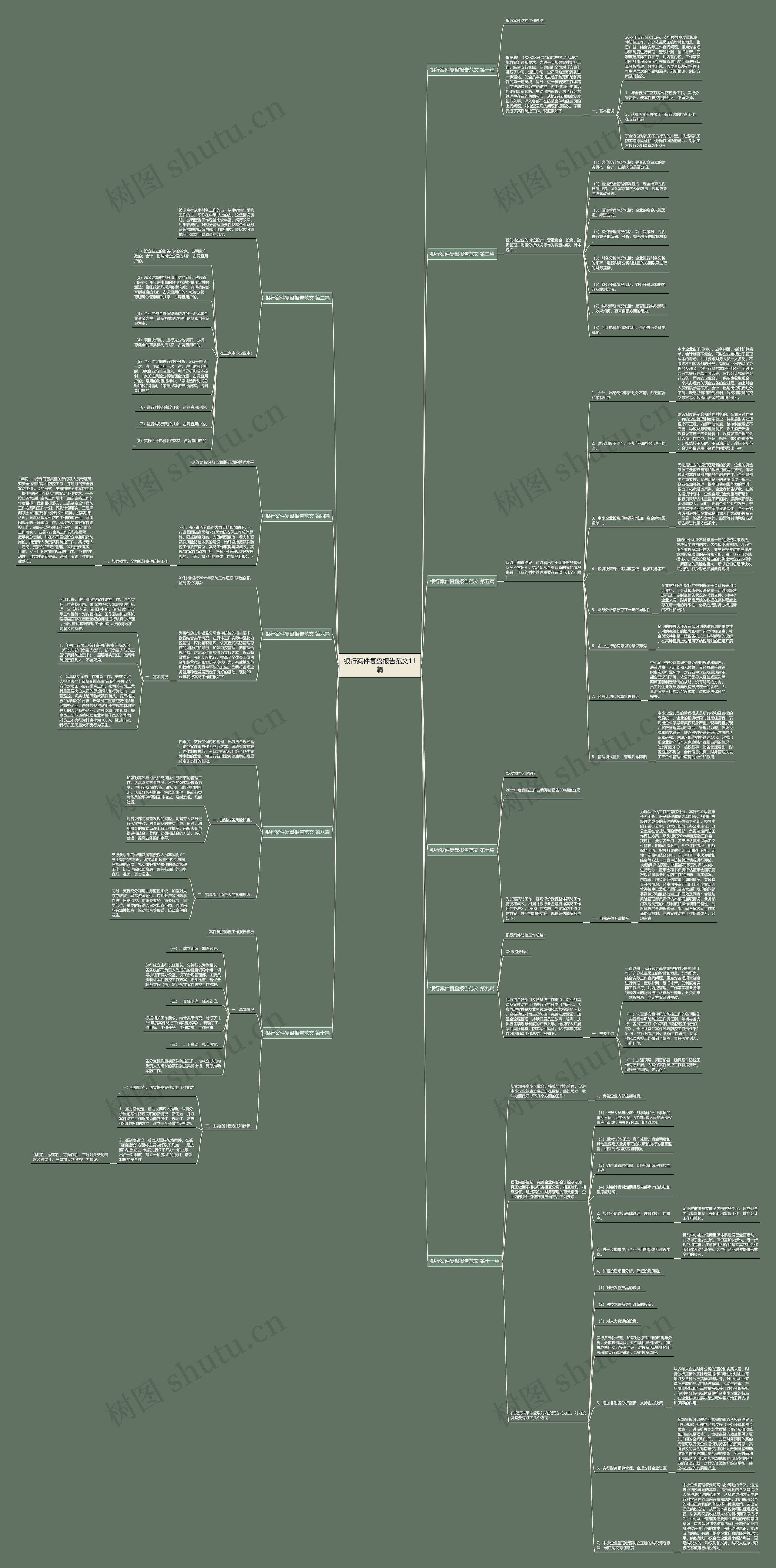 银行案件复盘报告范文11篇思维导图