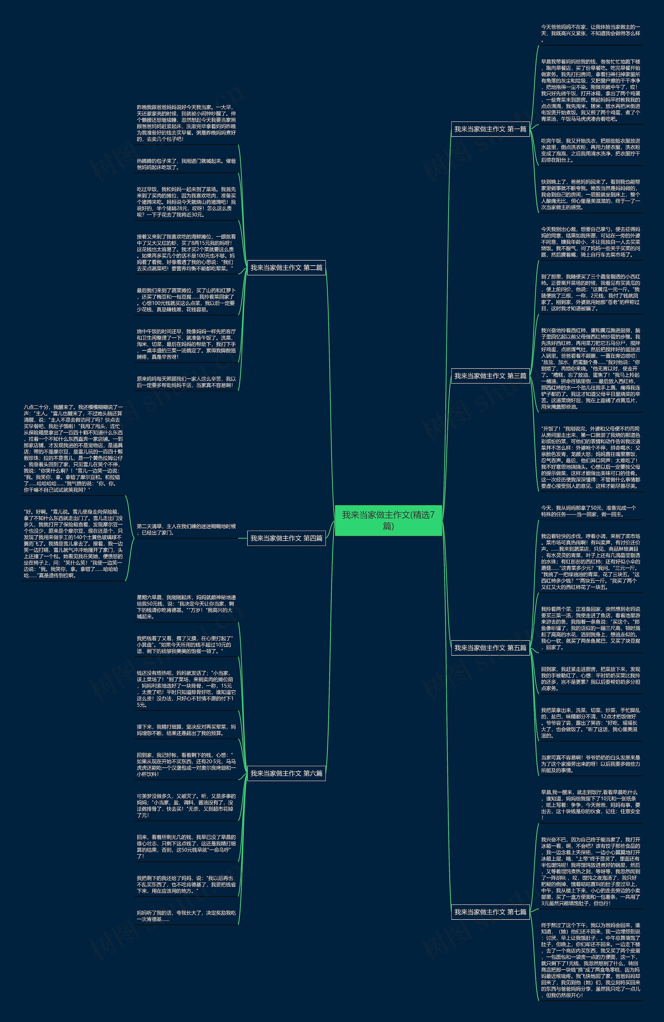 我来当家做主作文(精选7篇)思维导图